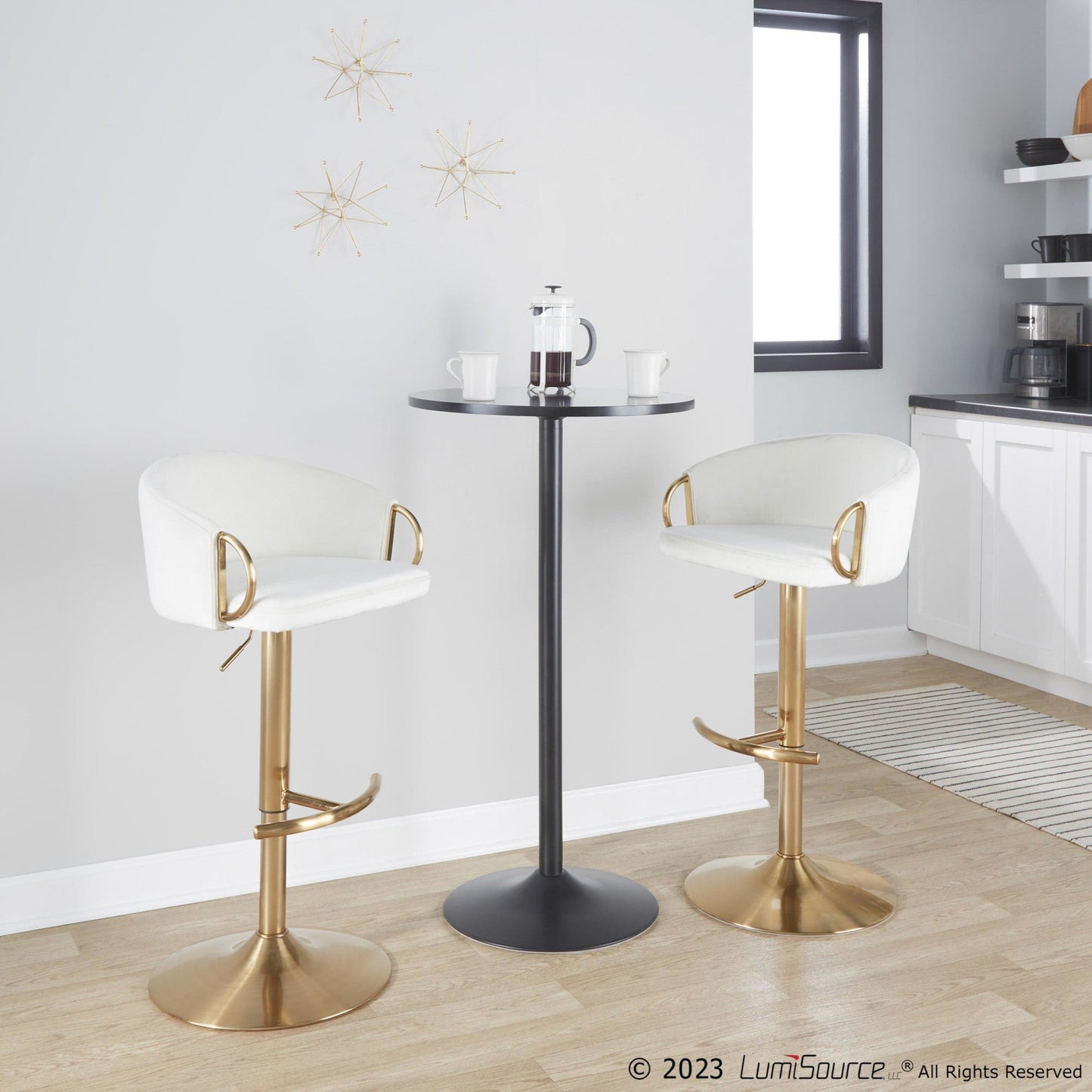 Majestic Office Furniture Adjustable Barstool - Set of 2
