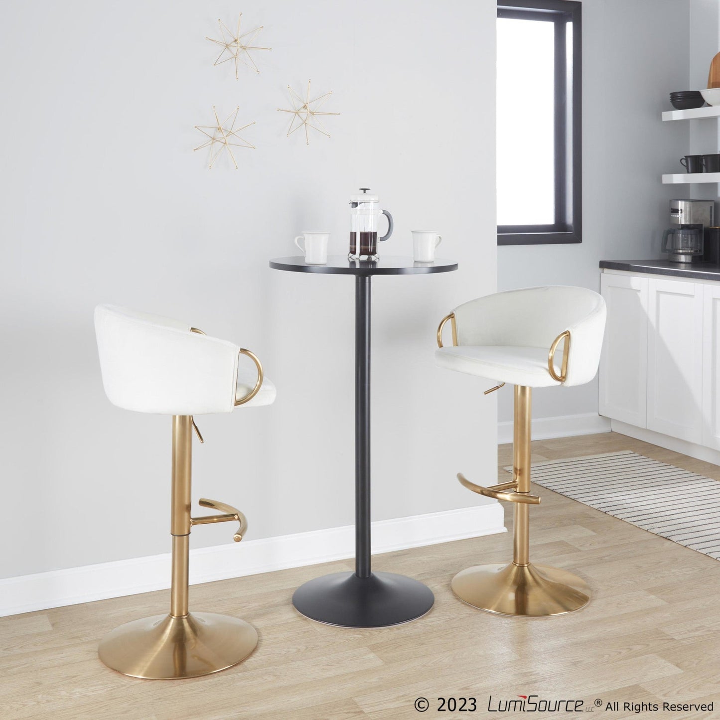 Majestic Office Furniture Adjustable Barstool - Set of 2