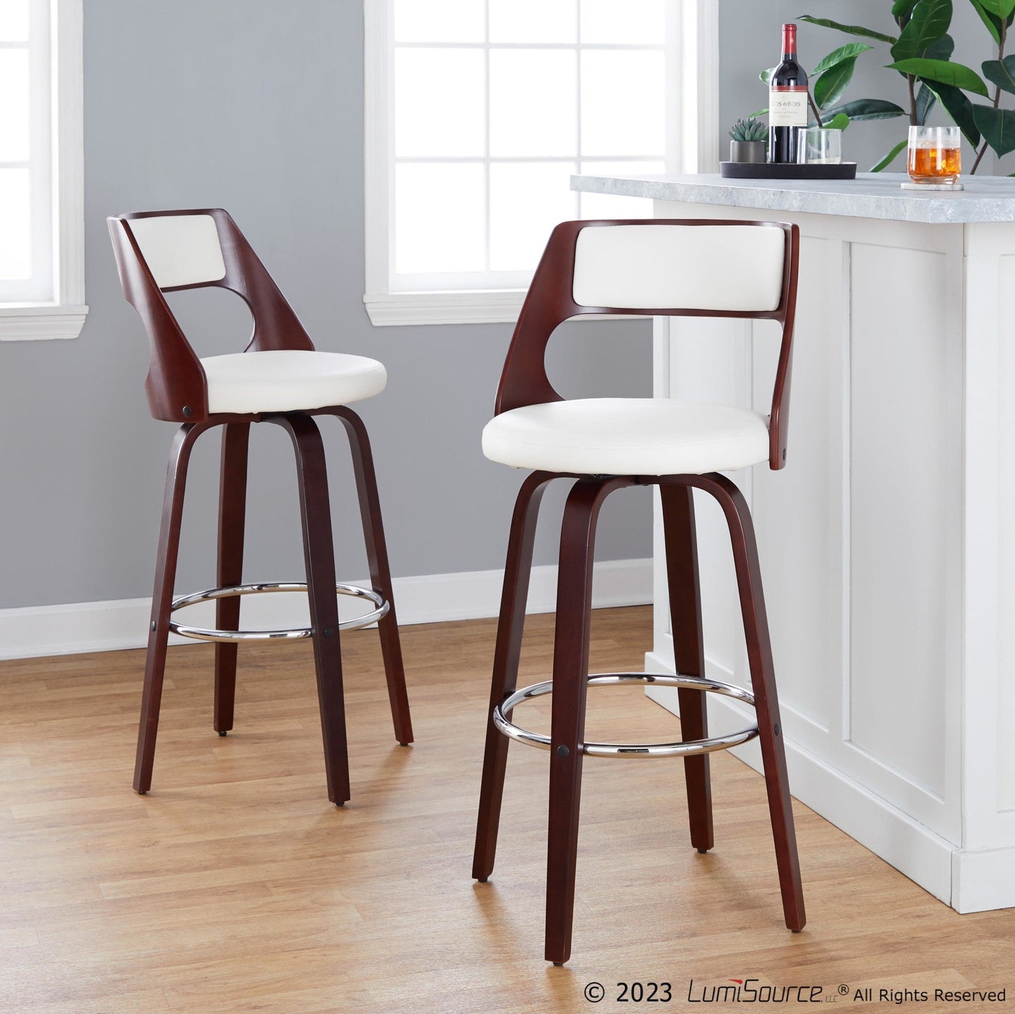 Majestic Office Furniture 30'' Fixed-Height Barstool - Set of 2
