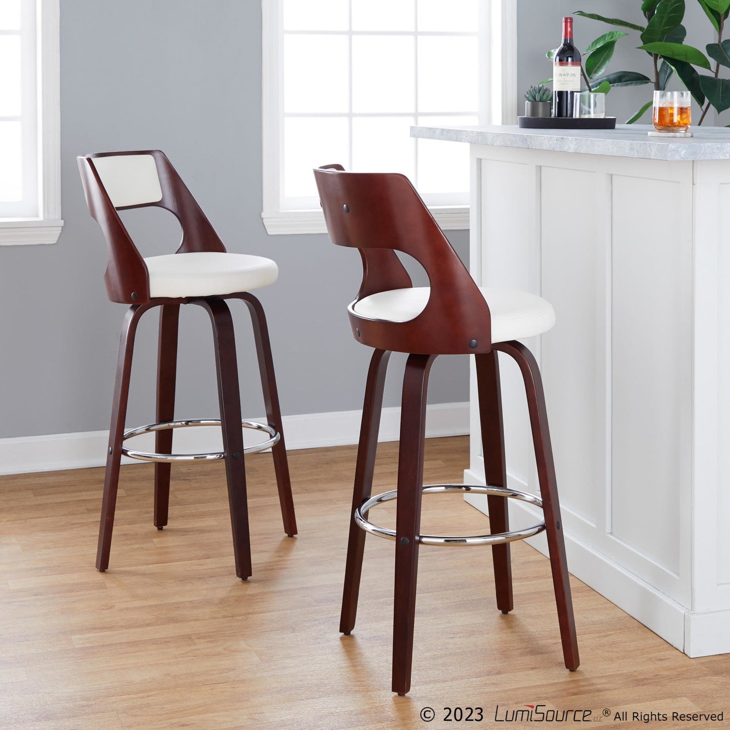 Majestic Office Furniture 30'' Fixed-Height Barstool - Set of 2