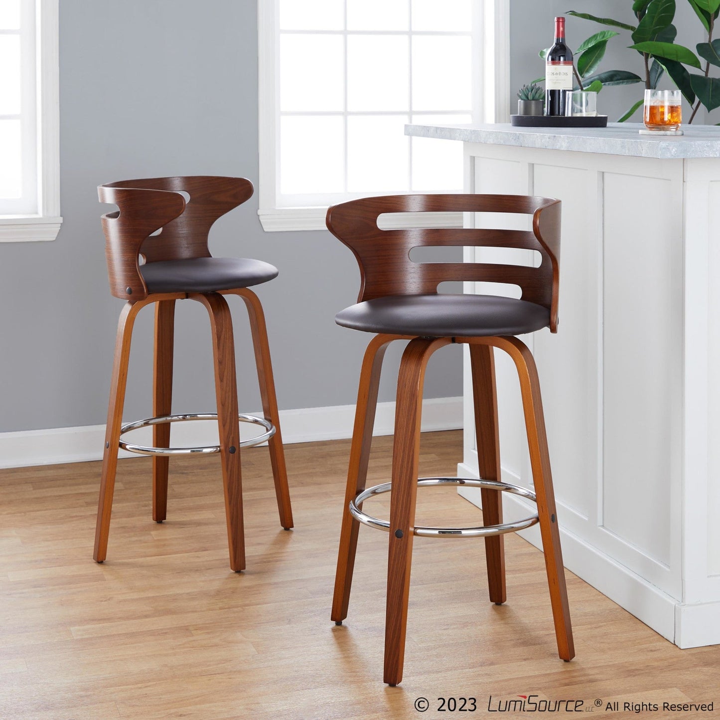 Majestic Office Furniture 30" Fixed-Height Barstool - Set of 2