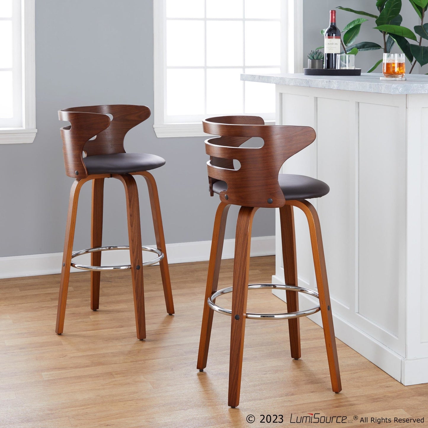 Majestic Office Furniture 30" Fixed-Height Barstool - Set of 2