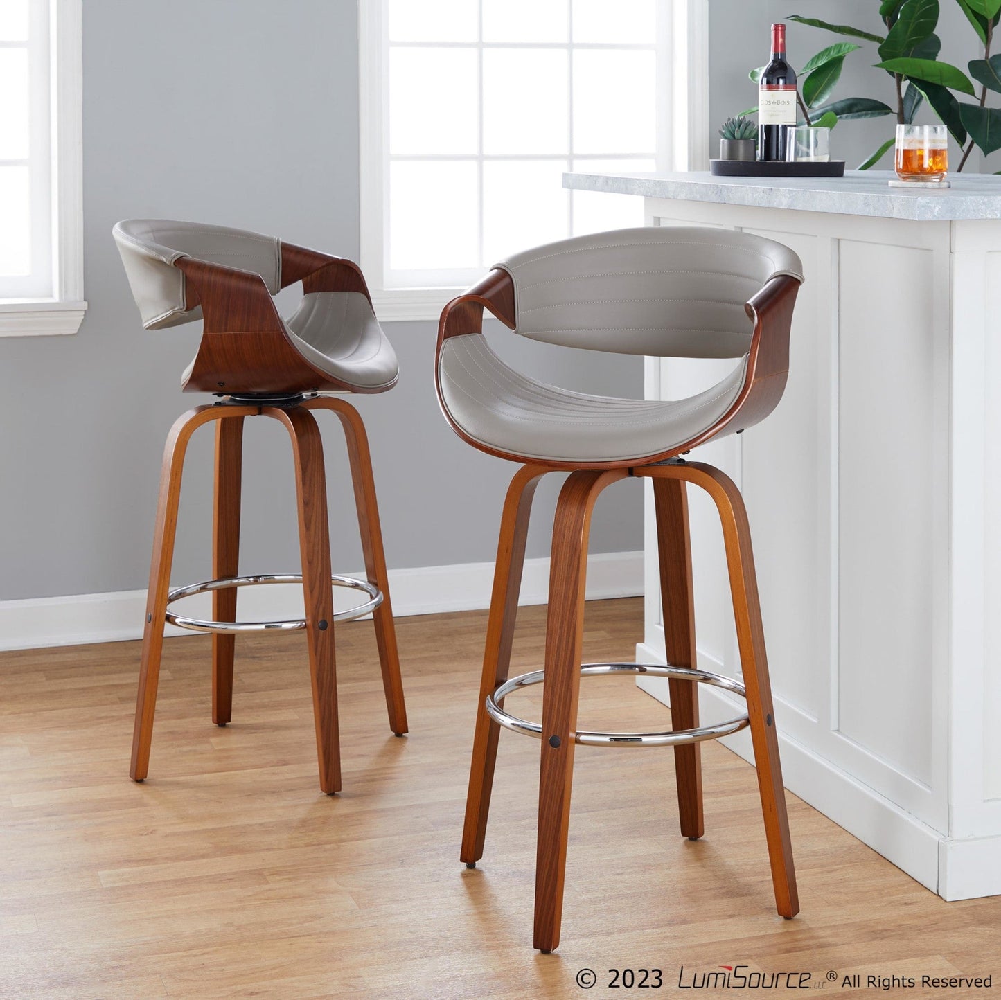 Majestic Office Furniture 30" Fixed-Height Barstool - Set of 2
