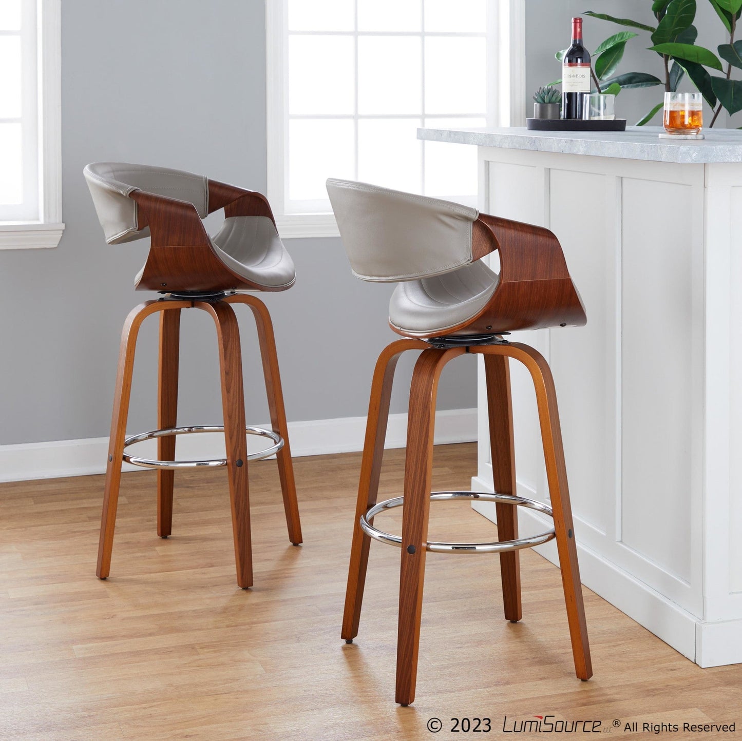 Majestic Office Furniture 30" Fixed-Height Barstool - Set of 2