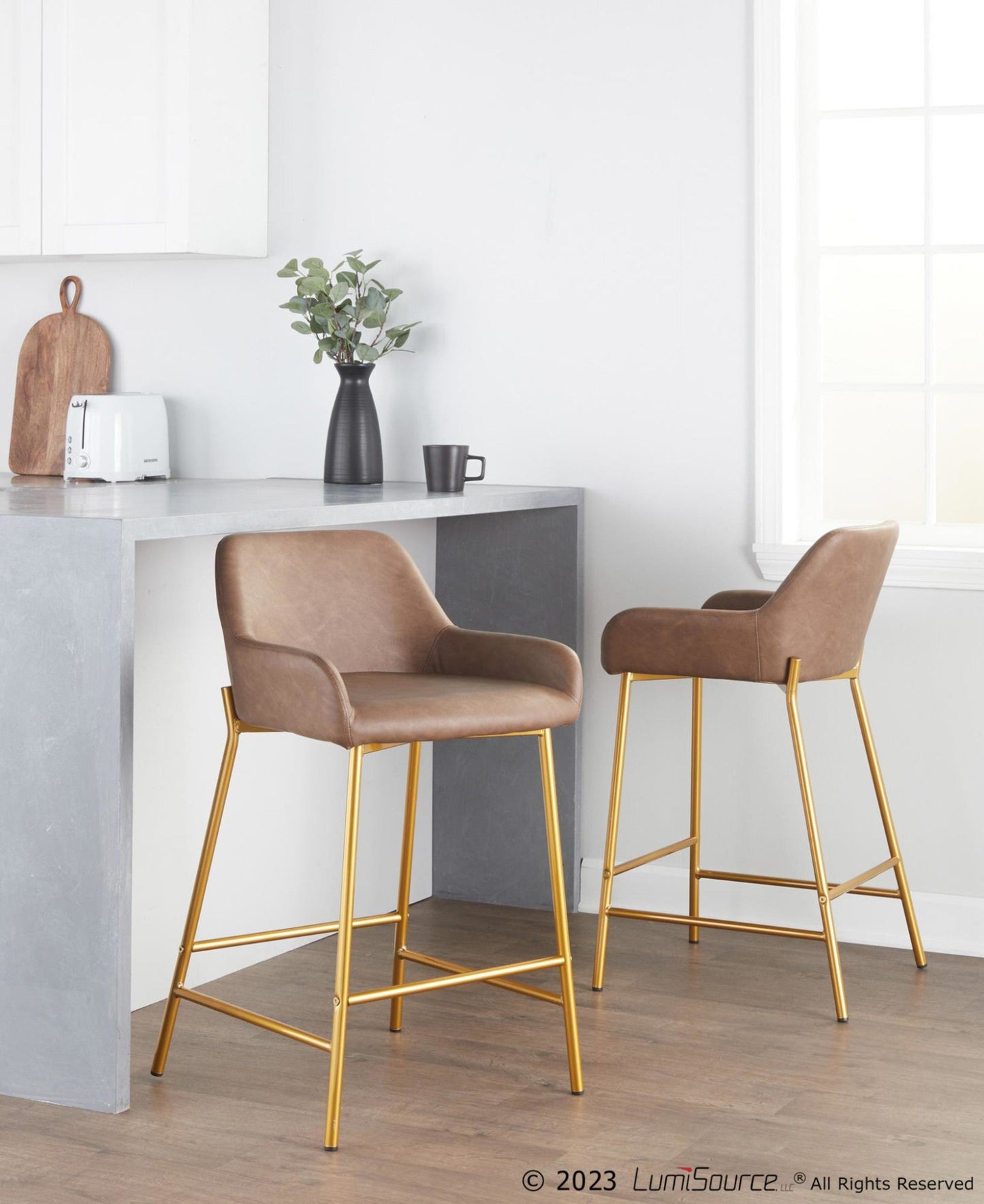 Majestic Office Furniture 24" Fixed-Height Counter Stool - Set of 2