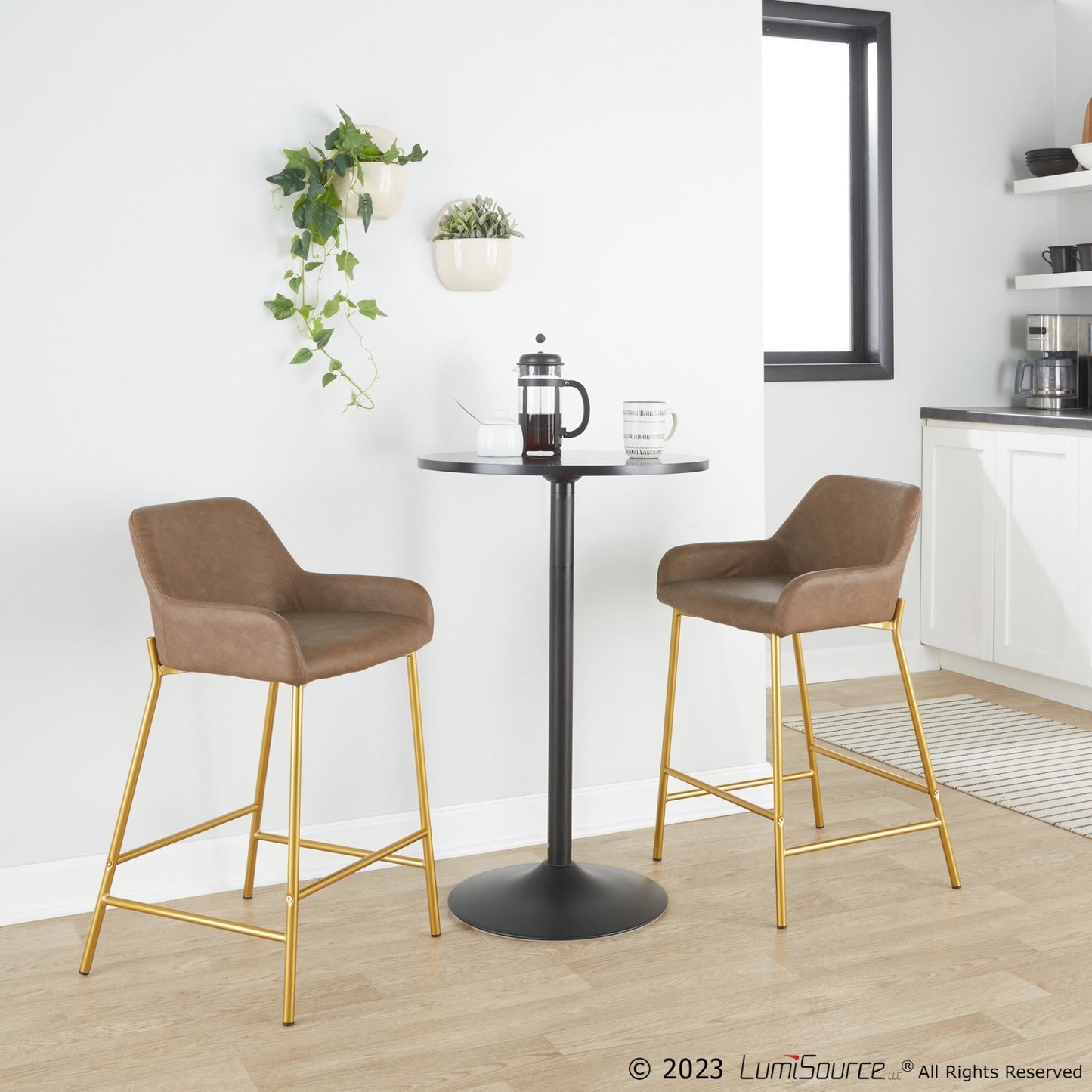 Majestic Office Furniture 24" Fixed-Height Counter Stool - Set of 2