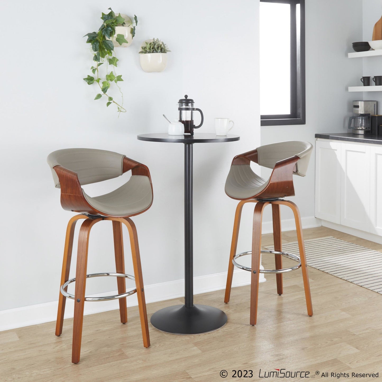 Majestic Office Furniture 30" Fixed-Height Barstool - Set of 2
