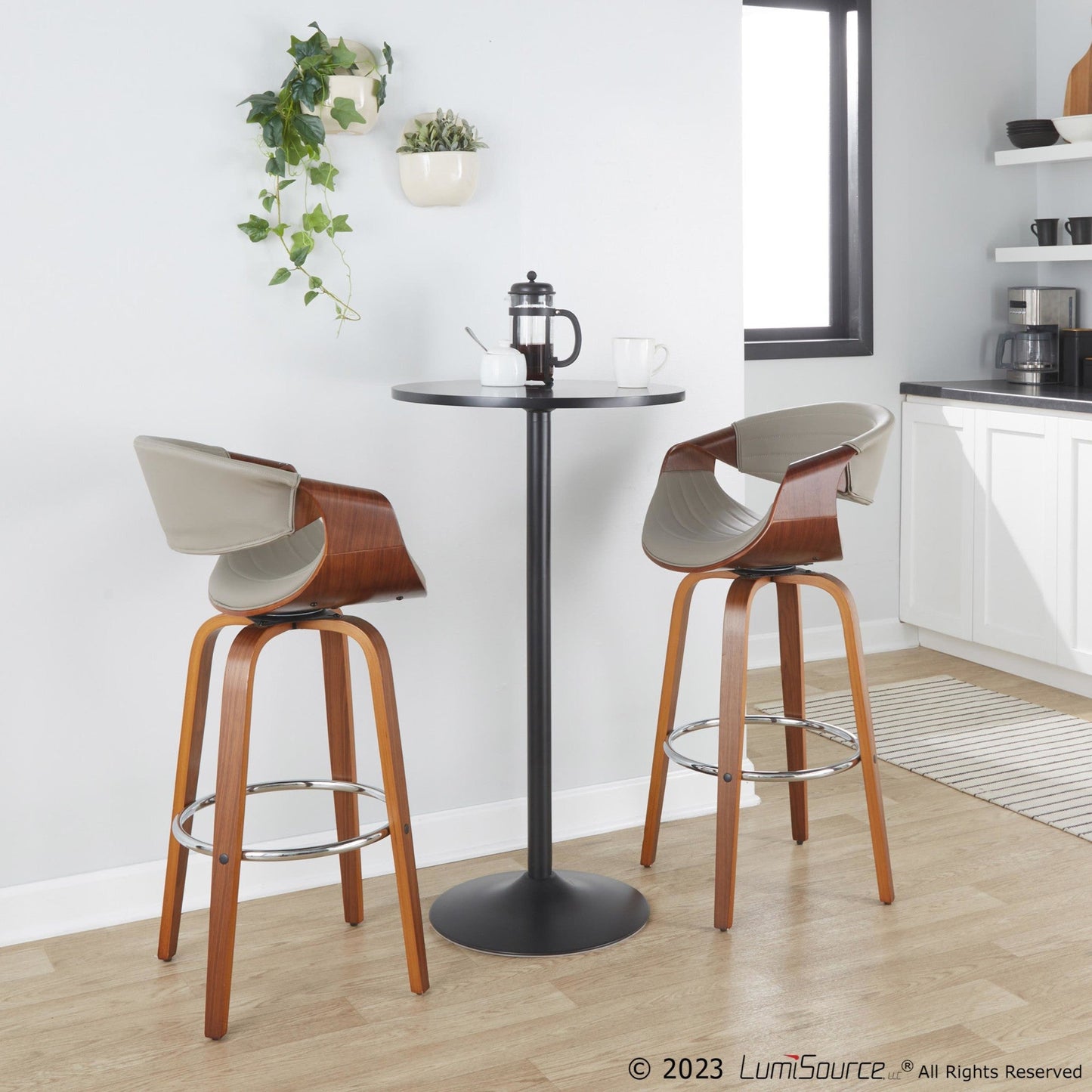 Majestic Office Furniture 30" Fixed-Height Barstool - Set of 2