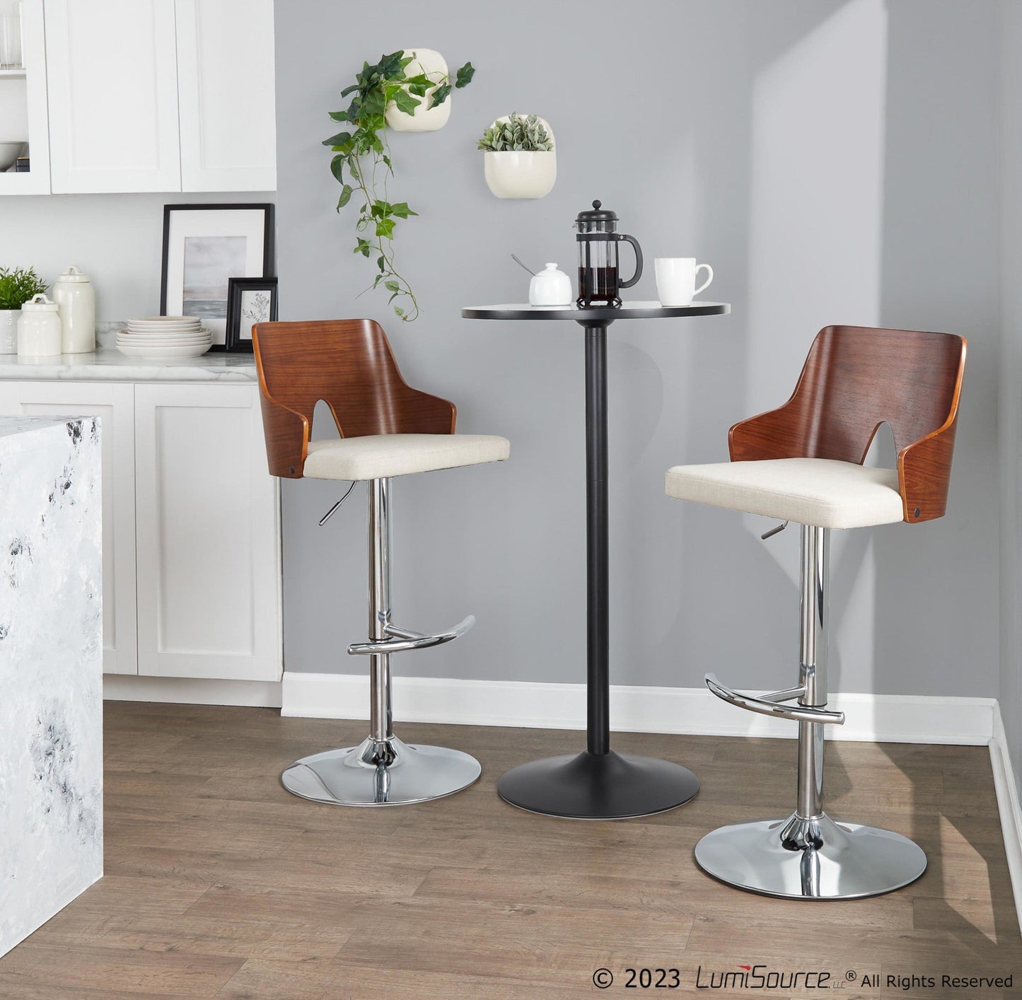 Majestic Office Furniture Adjustable Barstool - Set of 2