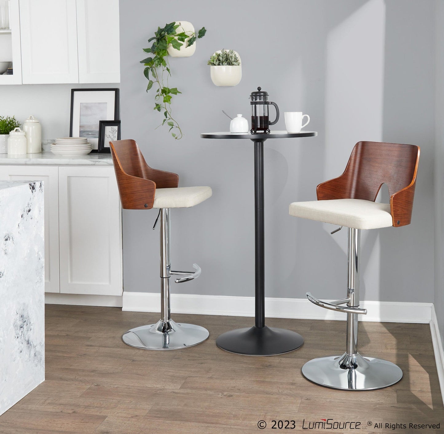 Majestic Office Furniture Adjustable Barstool - Set of 2