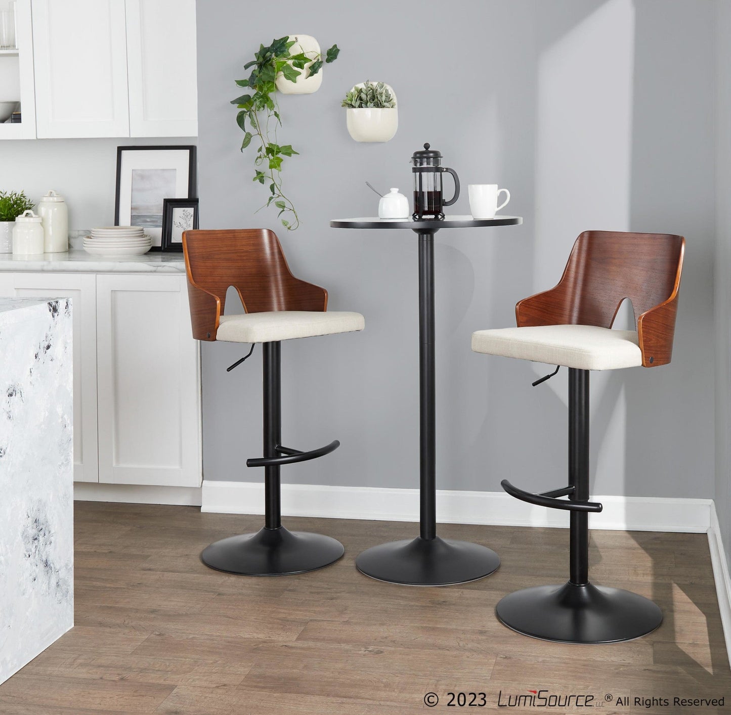 Majestic Office Furniture Adjustable Barstool - Set of 2