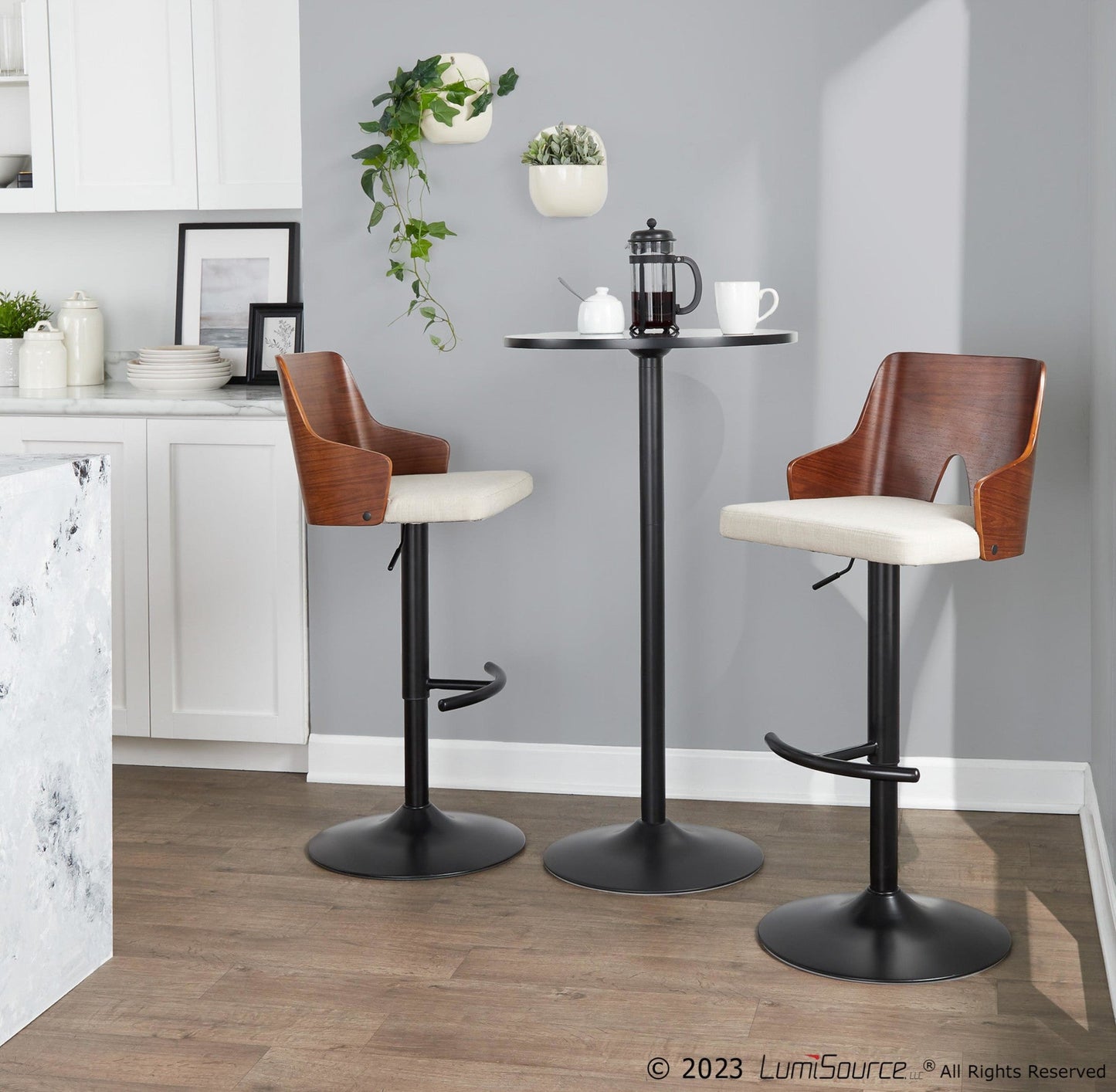 Majestic Office Furniture Adjustable Barstool - Set of 2
