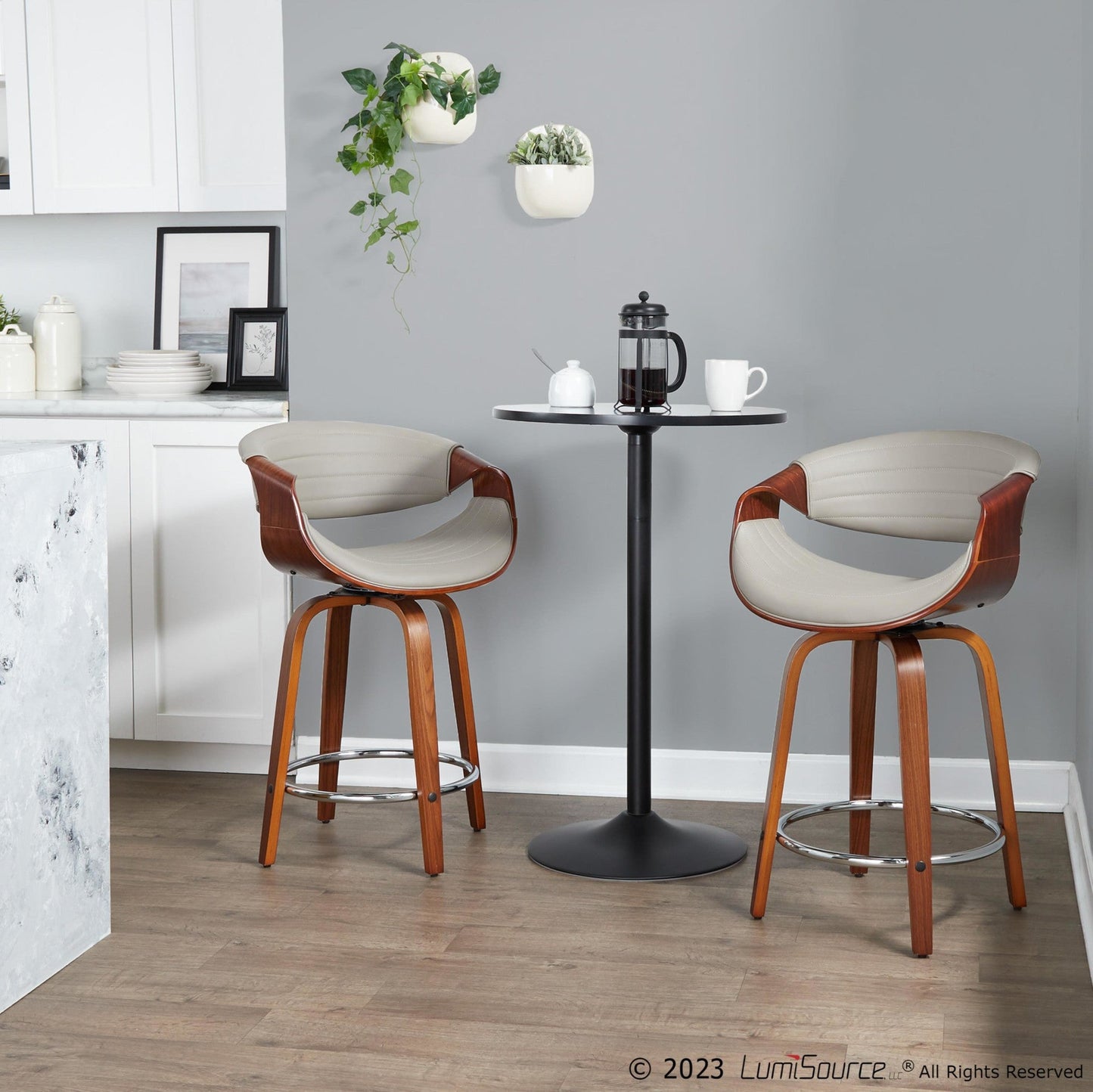 Majestic Office Furniture 24" Fixed-Height Counter Stool - Set of 2