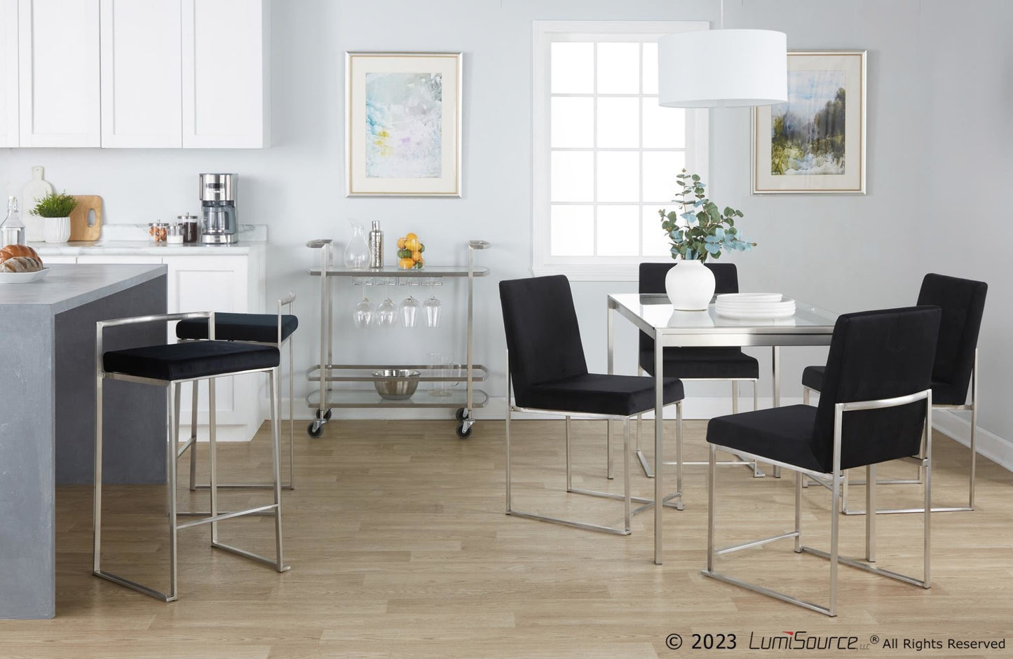 Majestic Office Furniture Stacker 26" Fixed-Height Counter Stool - Set Of 3