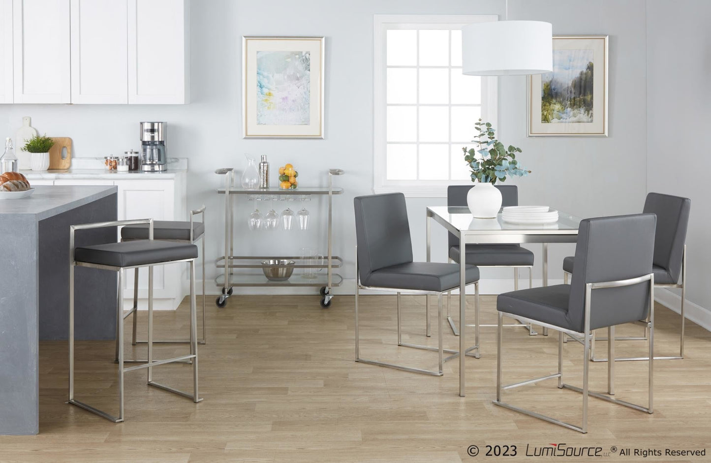 Majestic Office Furniture Stacker 26" Fixed-Height Counter Stool - Set Of 3