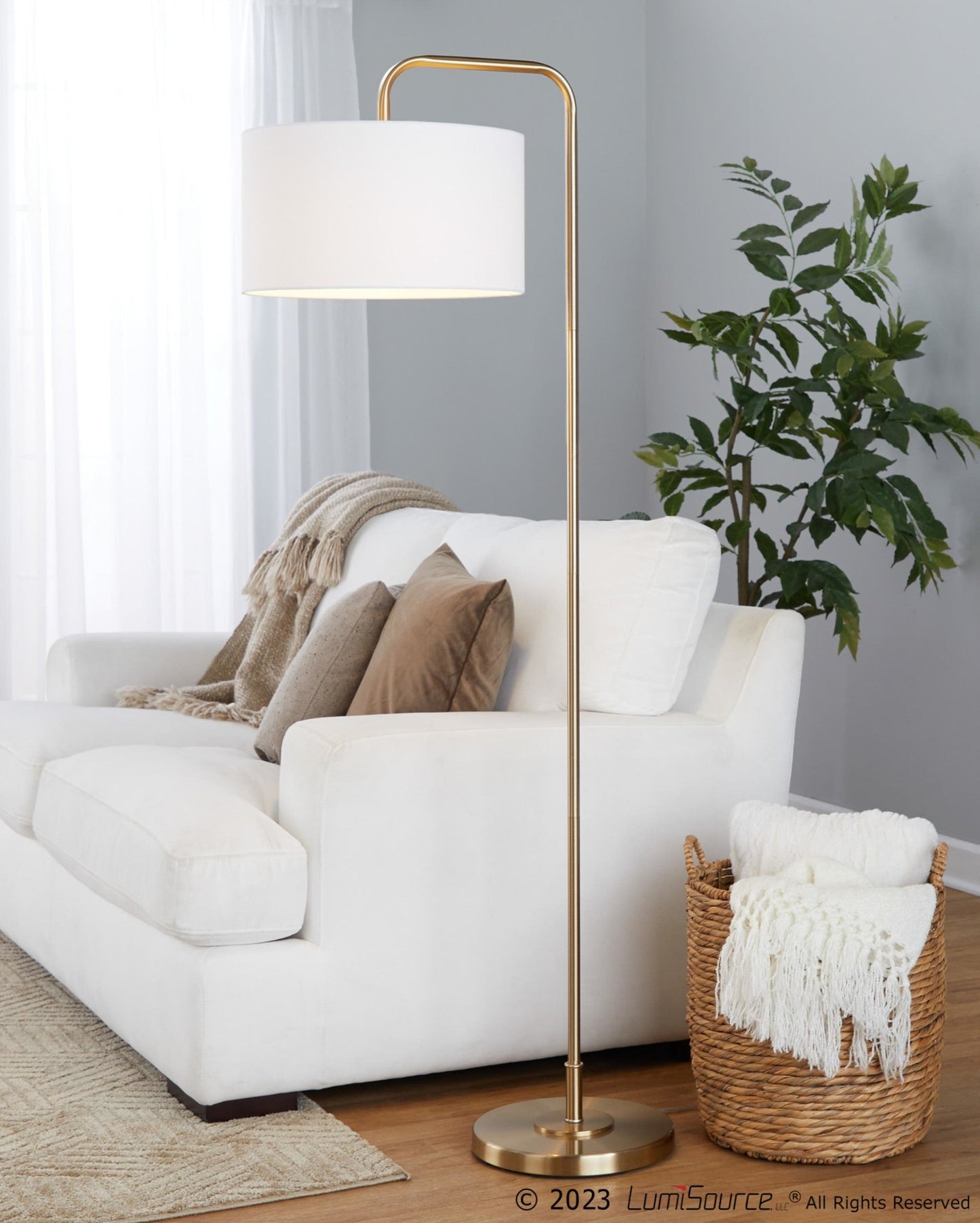 Majestic Office Furniture 63" Metal Floor Lamp