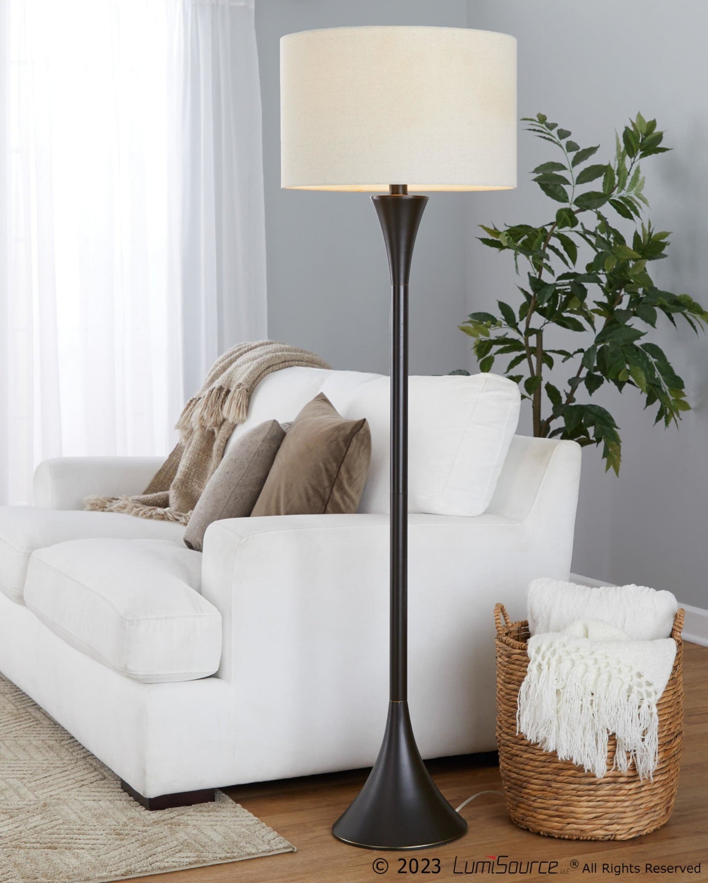 Majestic Office Furniture 65" Metal Floor Lamp