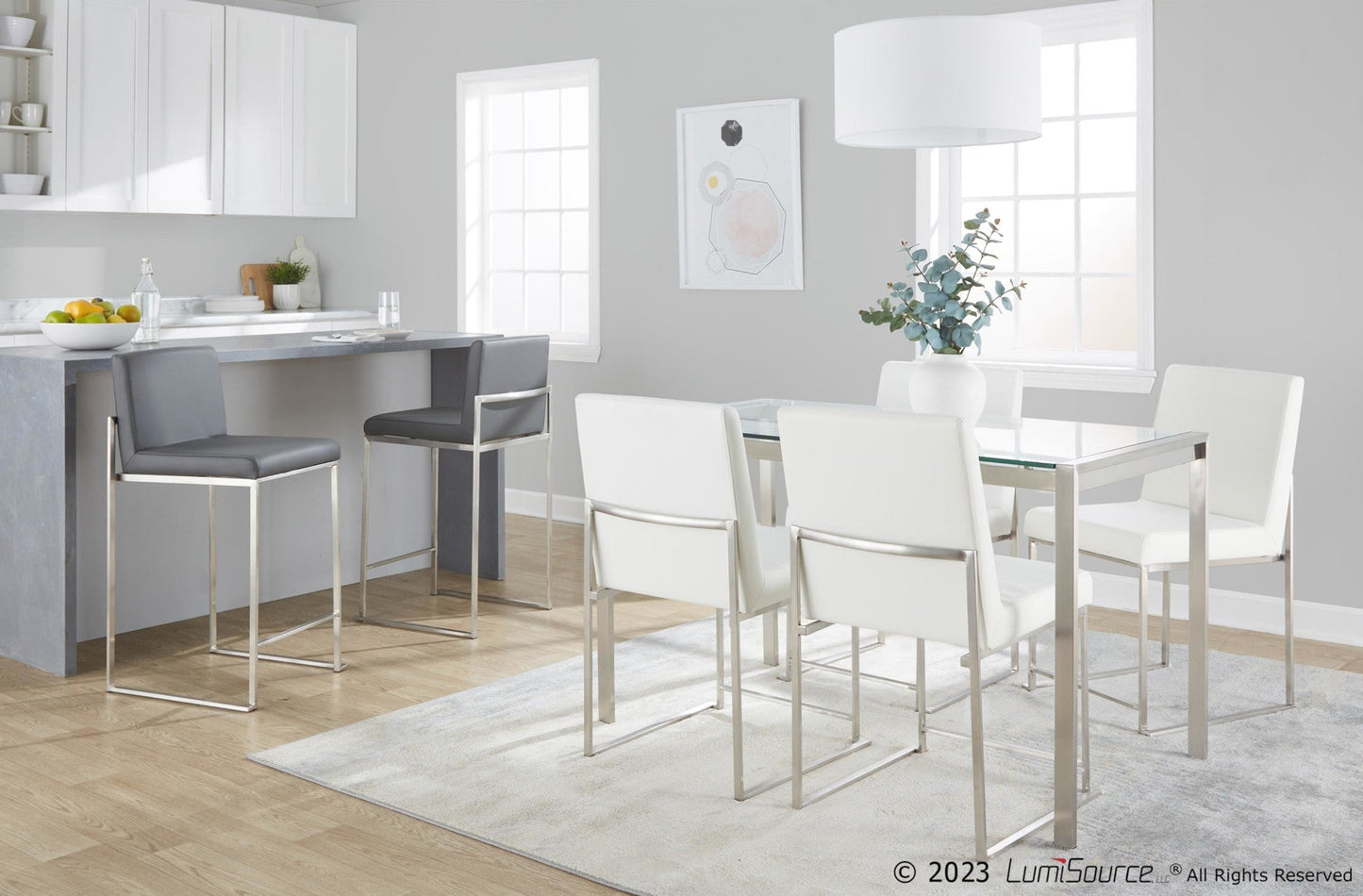 Majestic Office Furniture High Back 26" Fixed-Height Counter Stool - Set of 2