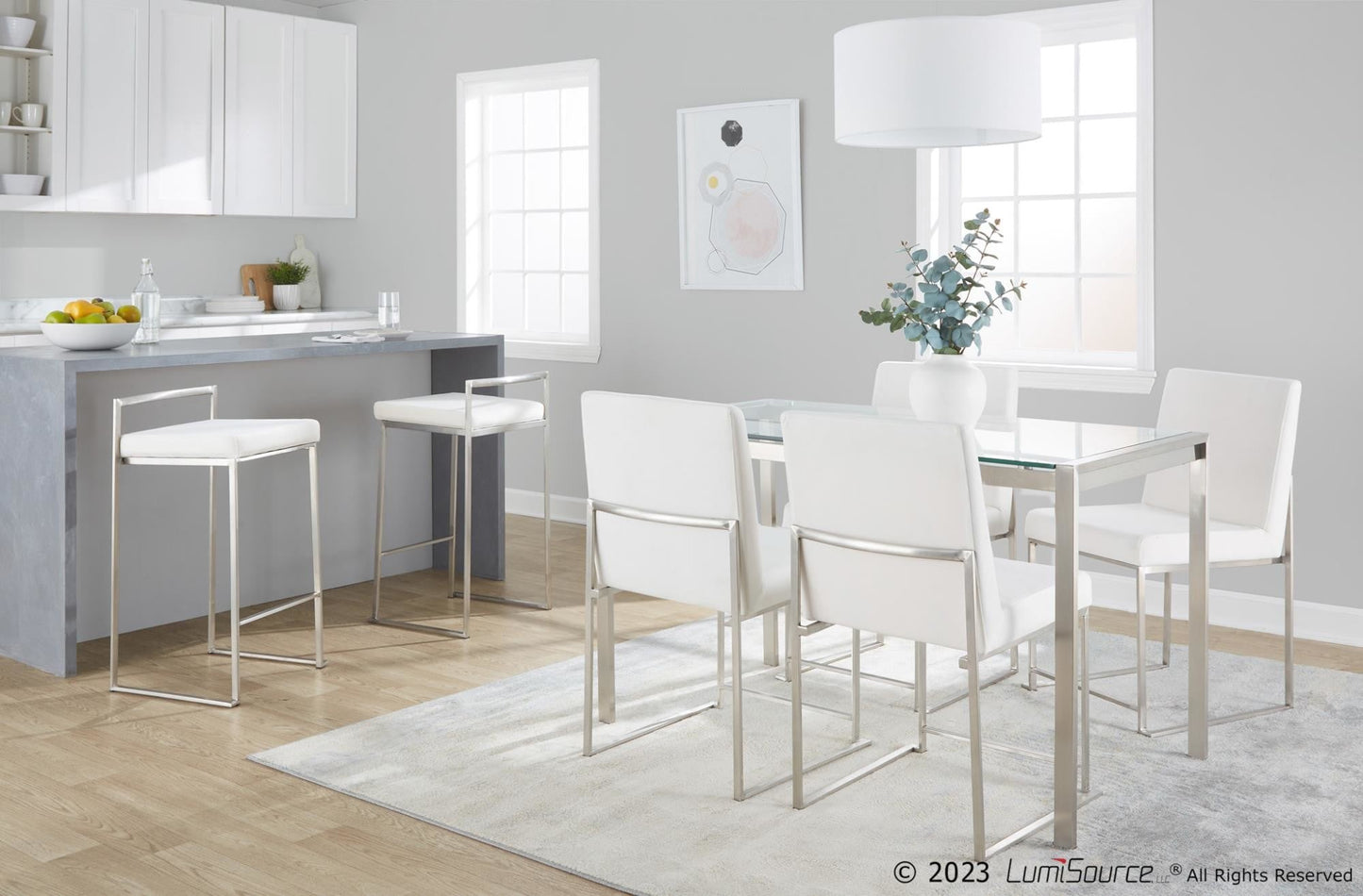 Majestic Office Furniture Stacker 26" Fixed-Height Counter Stool - Set Of 3