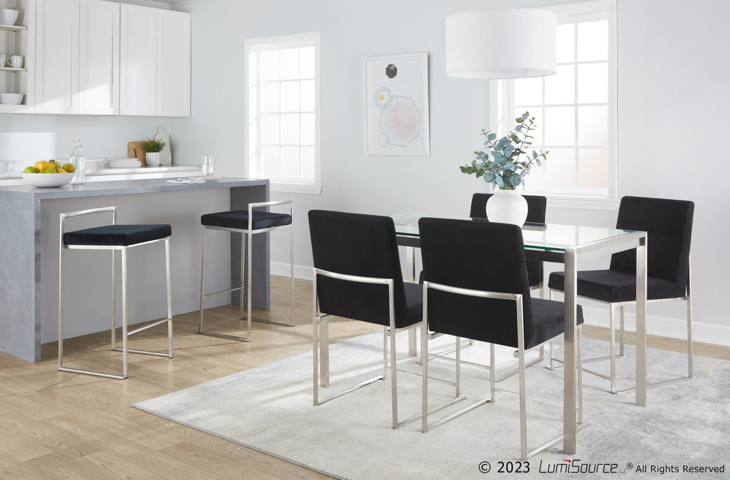 Majestic Office Furniture Stacker 26" Fixed-Height Counter Stool - Set Of 3