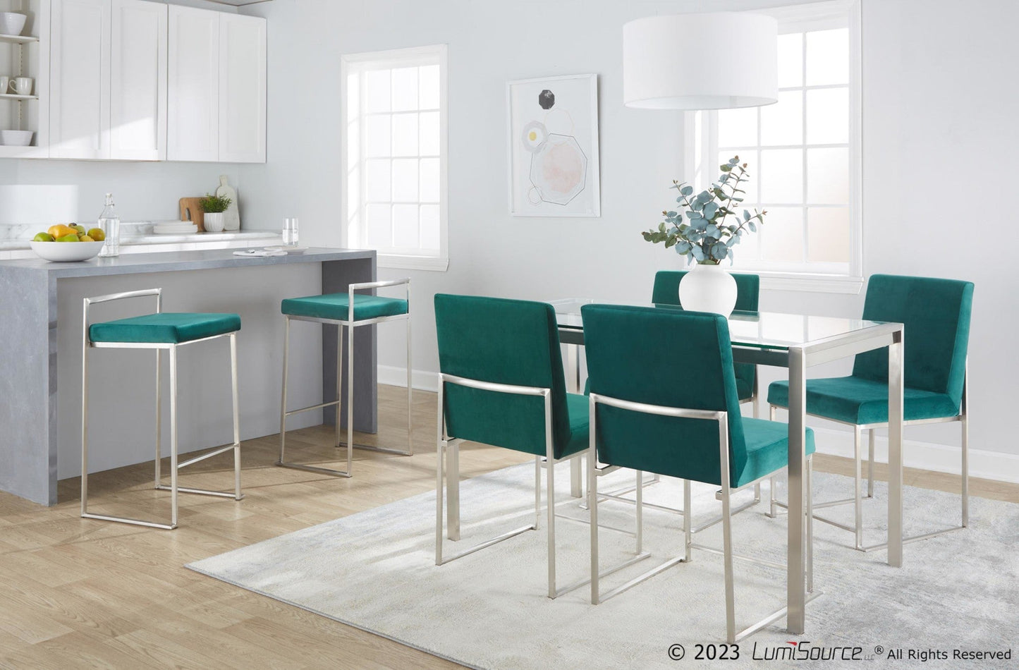 Majestic Office Furniture Stacker 26" Fixed-Height Counter Stool - Set Of 3