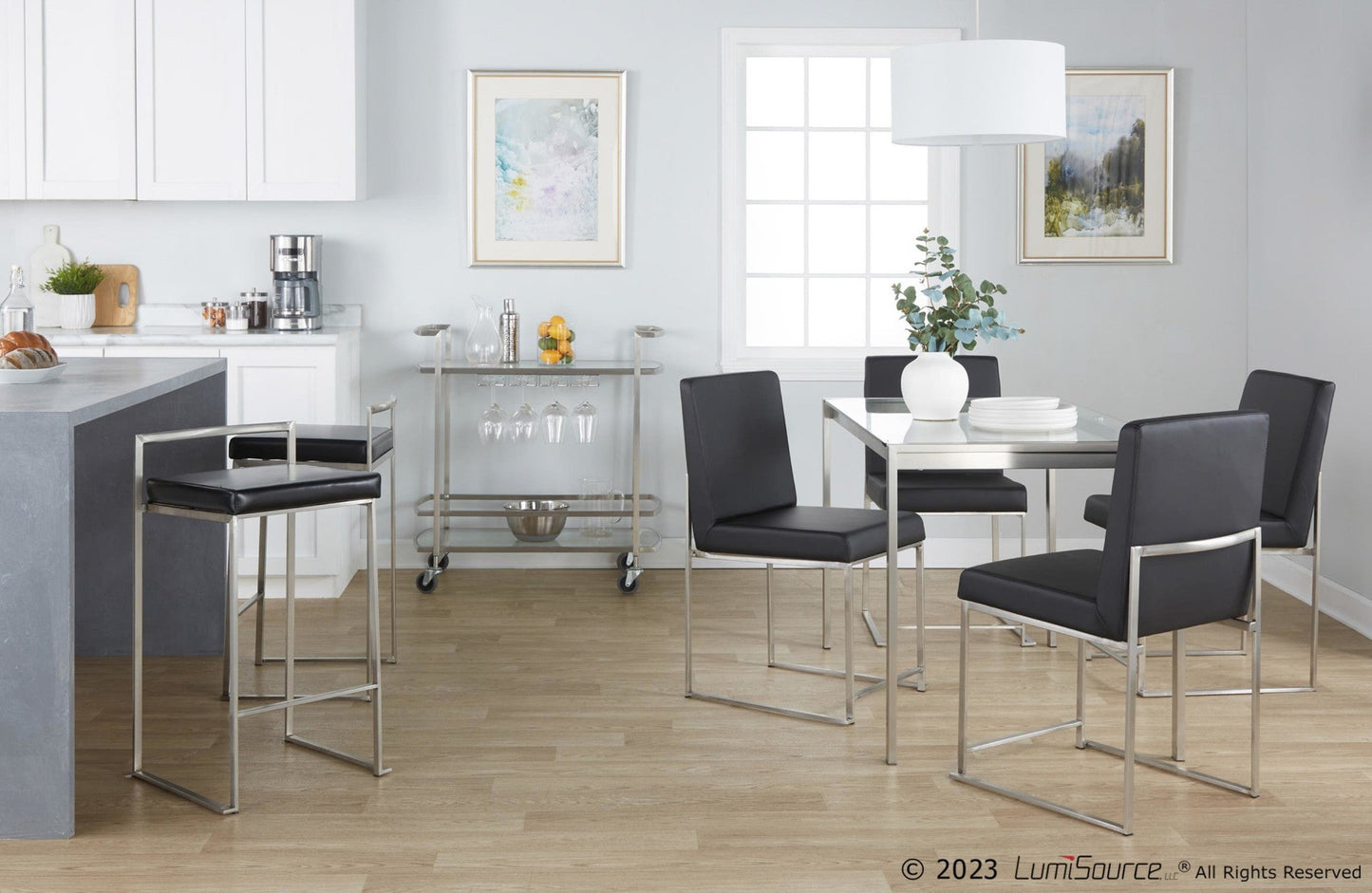 Majestic Office Furniture Stacker 26" Fixed-Height Counter Stool - Set Of 3