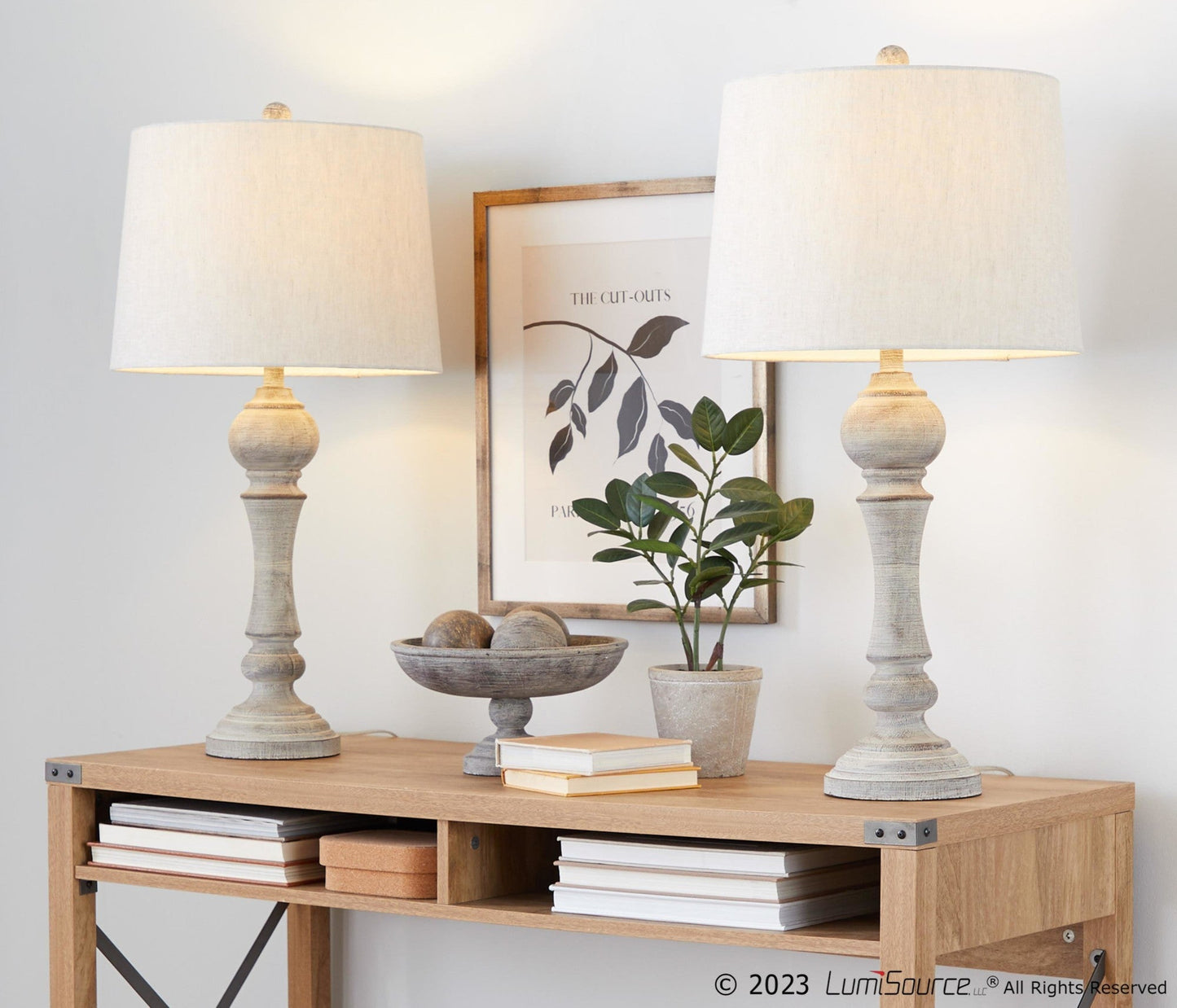 Majestic Office Furniture 32" Polyresin Table Lamp - Set of 2