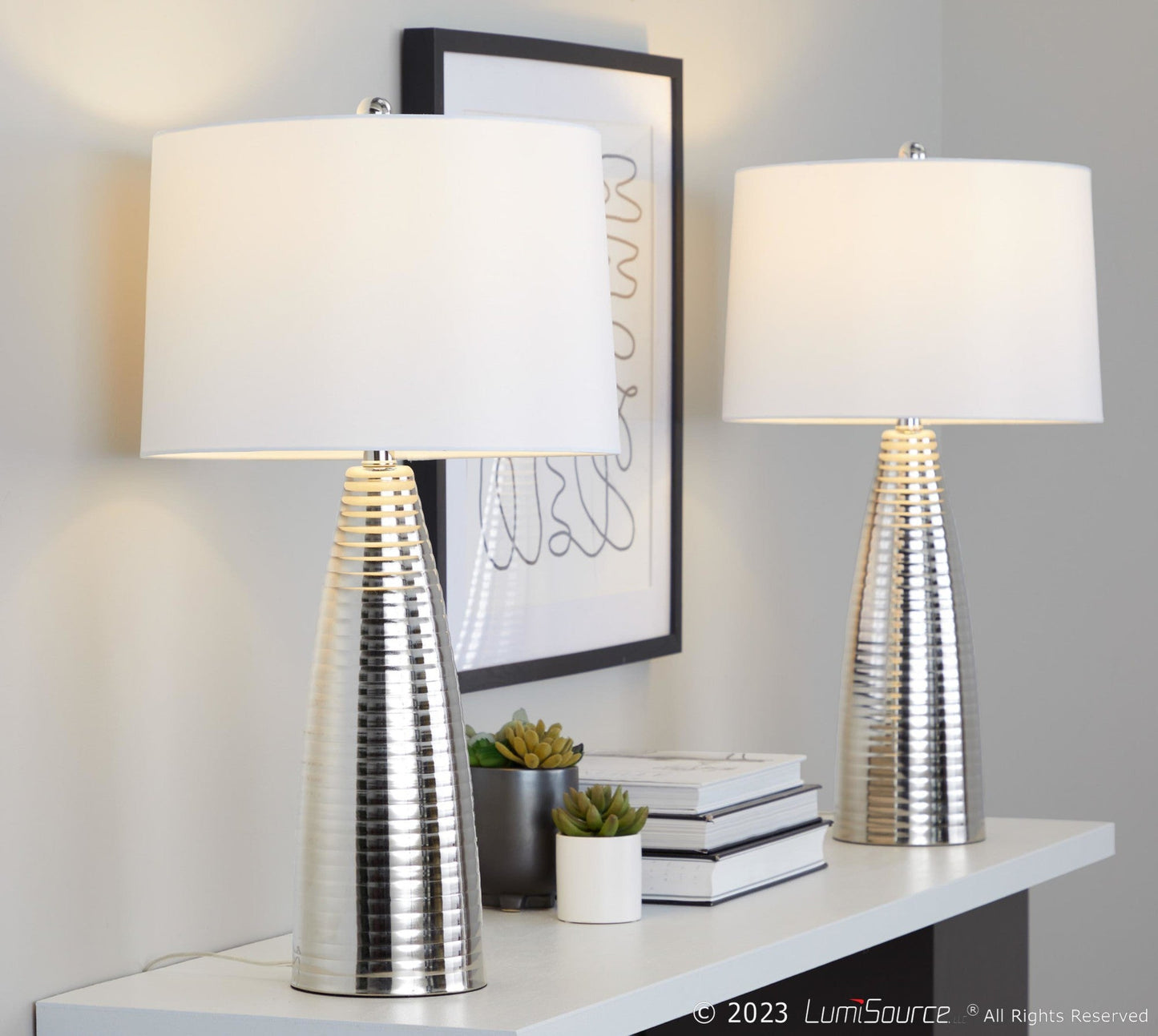 Majestic Office Furniture 27" Metal Table Lamp - Set of 2