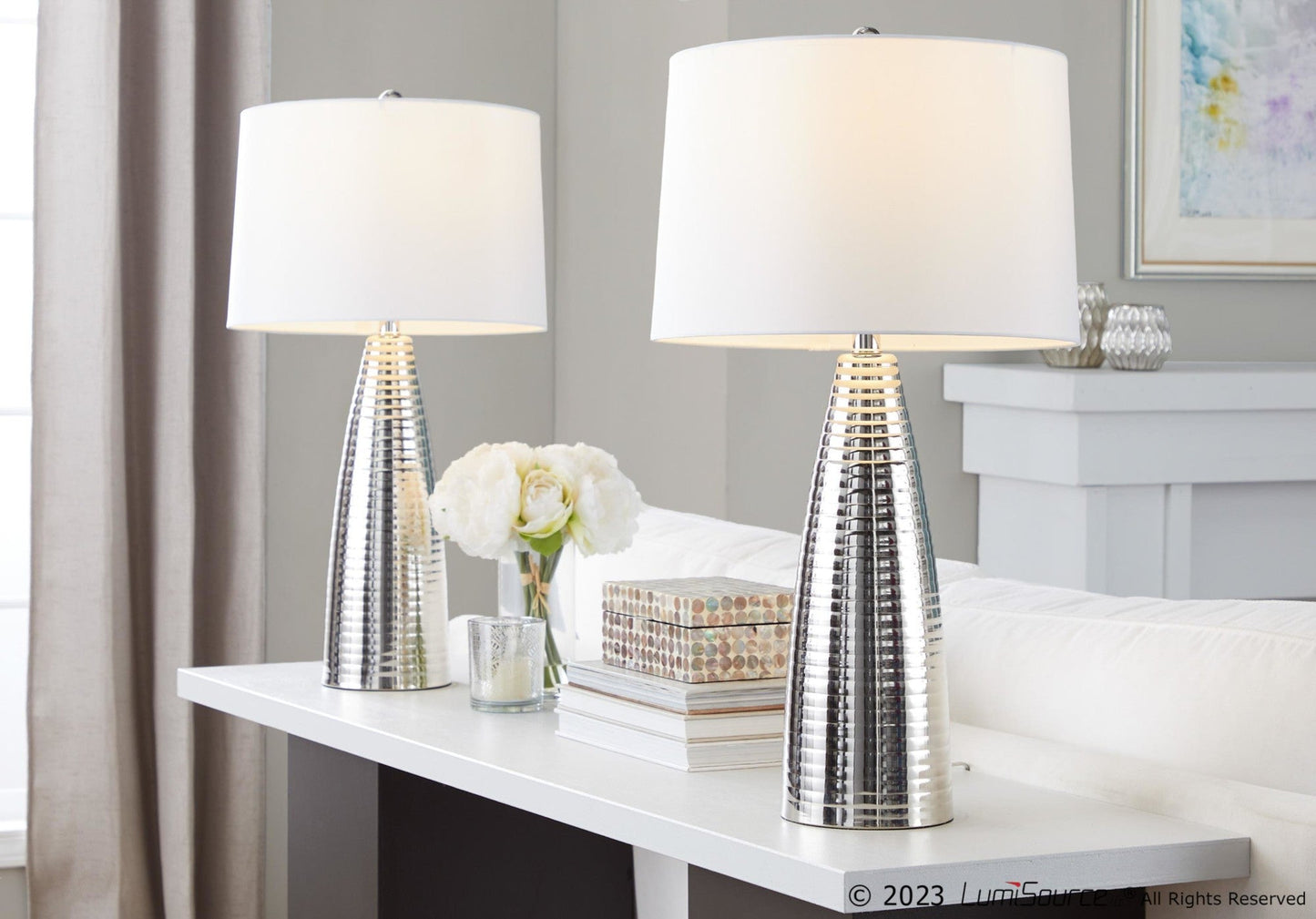 Majestic Office Furniture 27" Metal Table Lamp - Set of 2