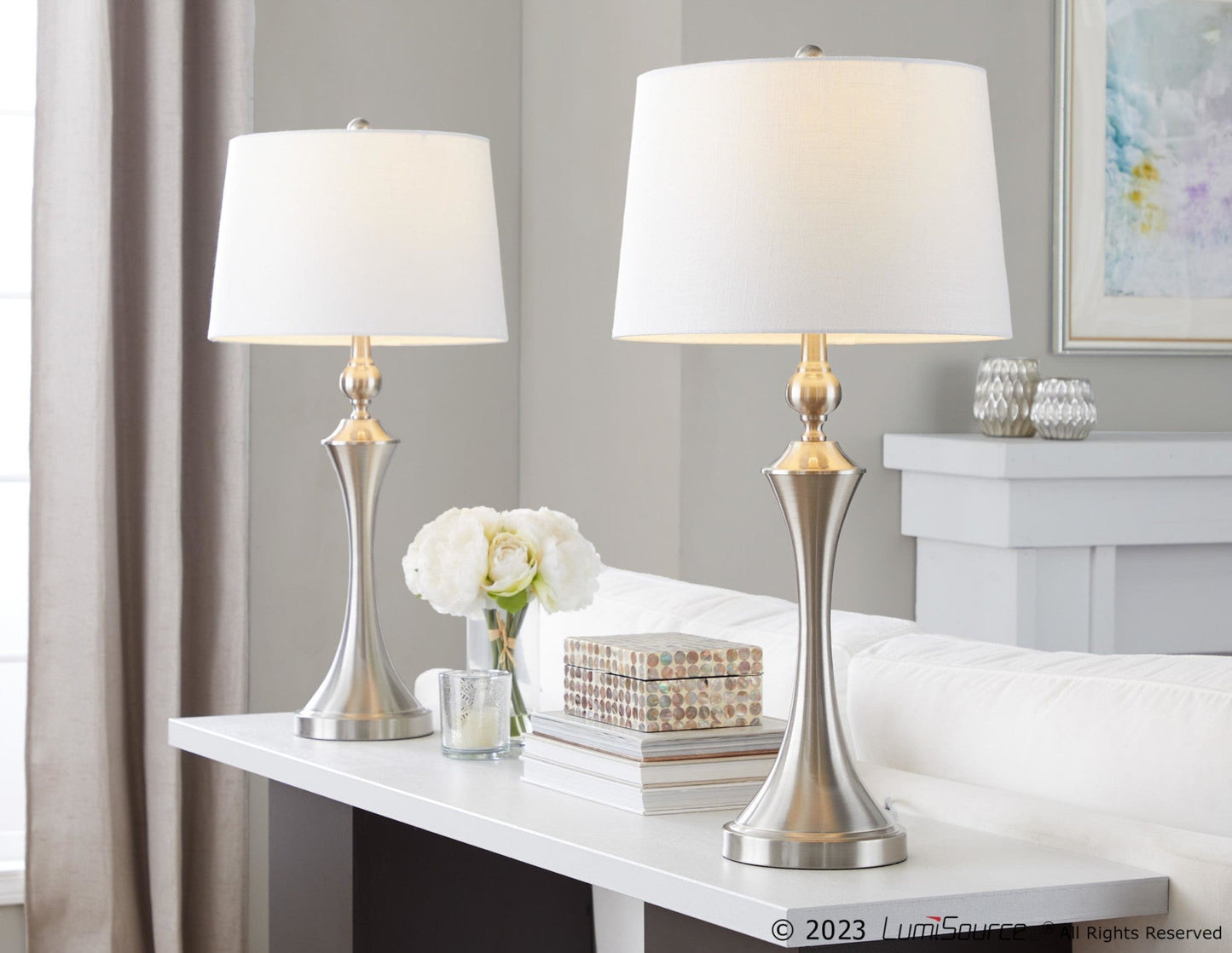 Majestic Office Furniture 30" Metal Table Lamp with Usb - Set of 2