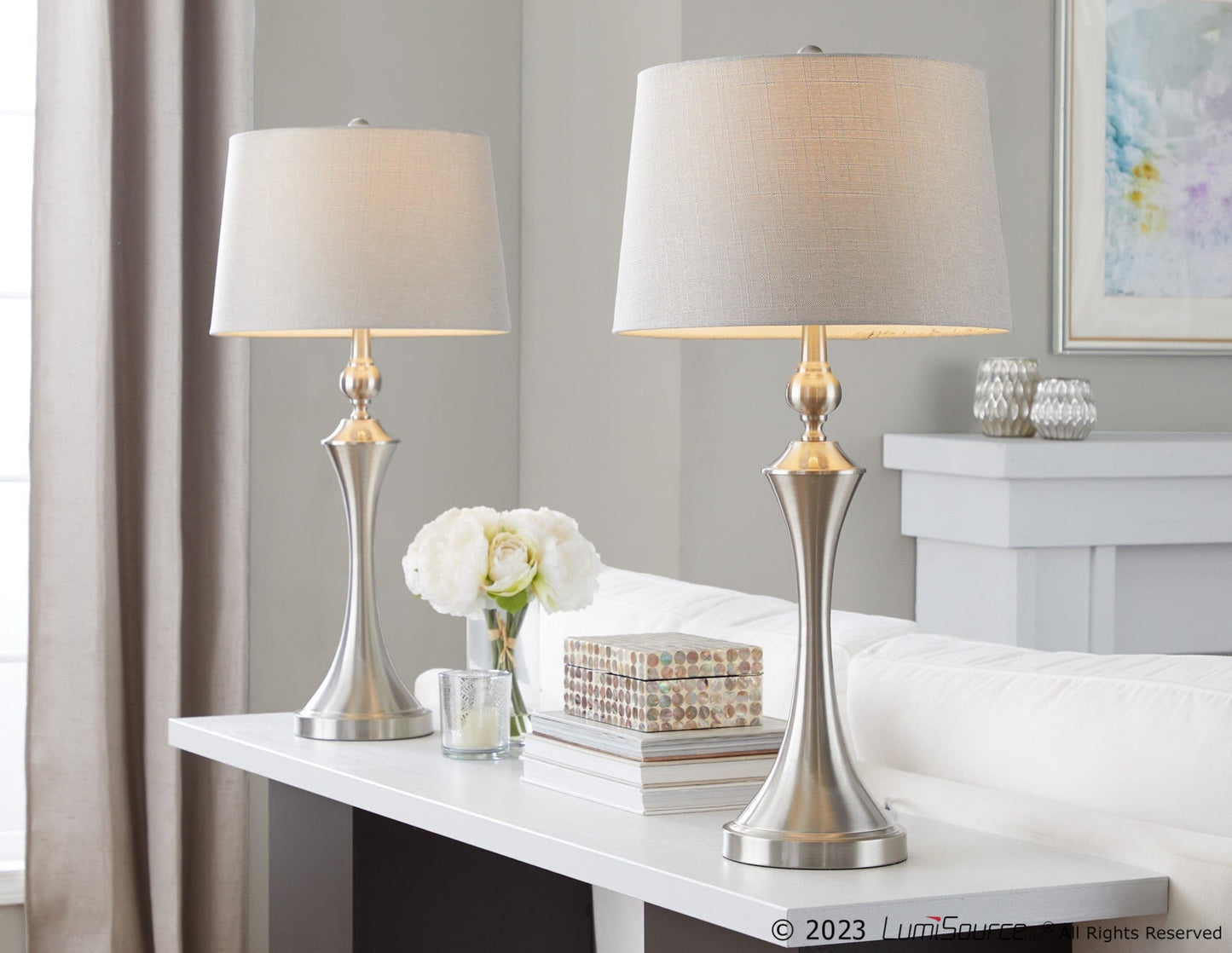 Majestic Office Furniture 30" Metal Table Lamp with Usb - Set of 2