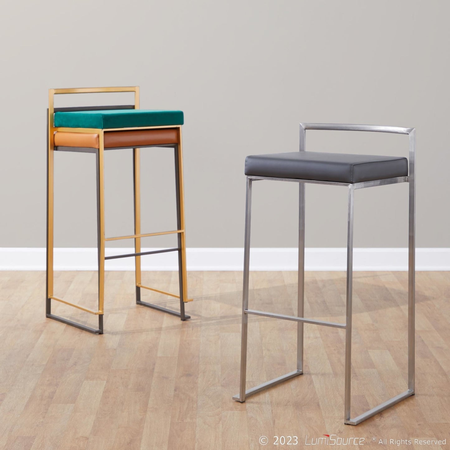 Majestic Office Furniture Stacker 26" Fixed-Height Counter Stool - Set Of 3