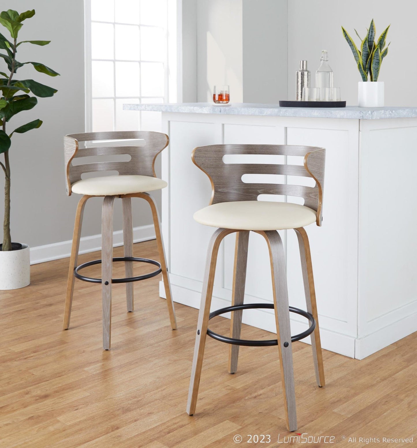 Majestic Office Furniture 30" Fixed-Height Barstool - Set of 2