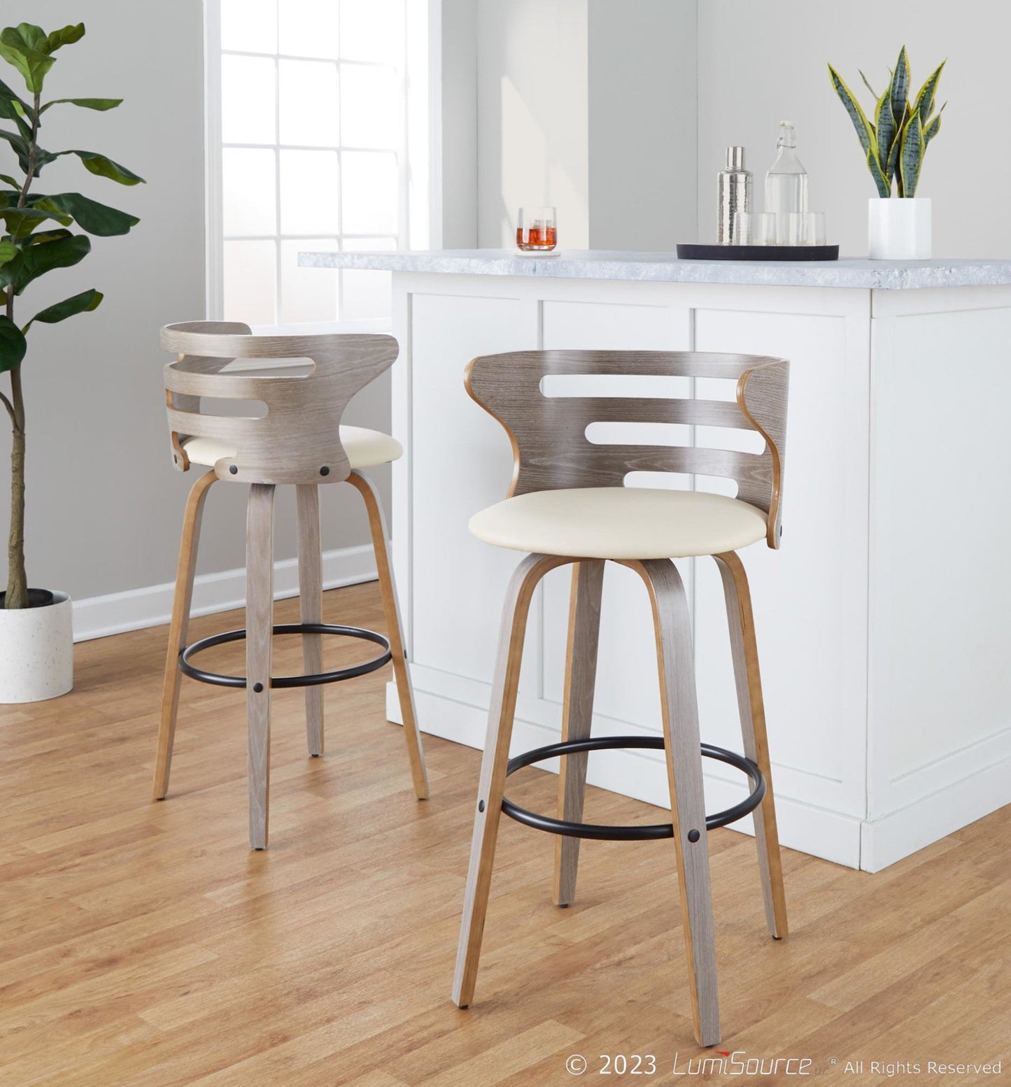 Majestic Office Furniture 30" Fixed-Height Barstool - Set of 2