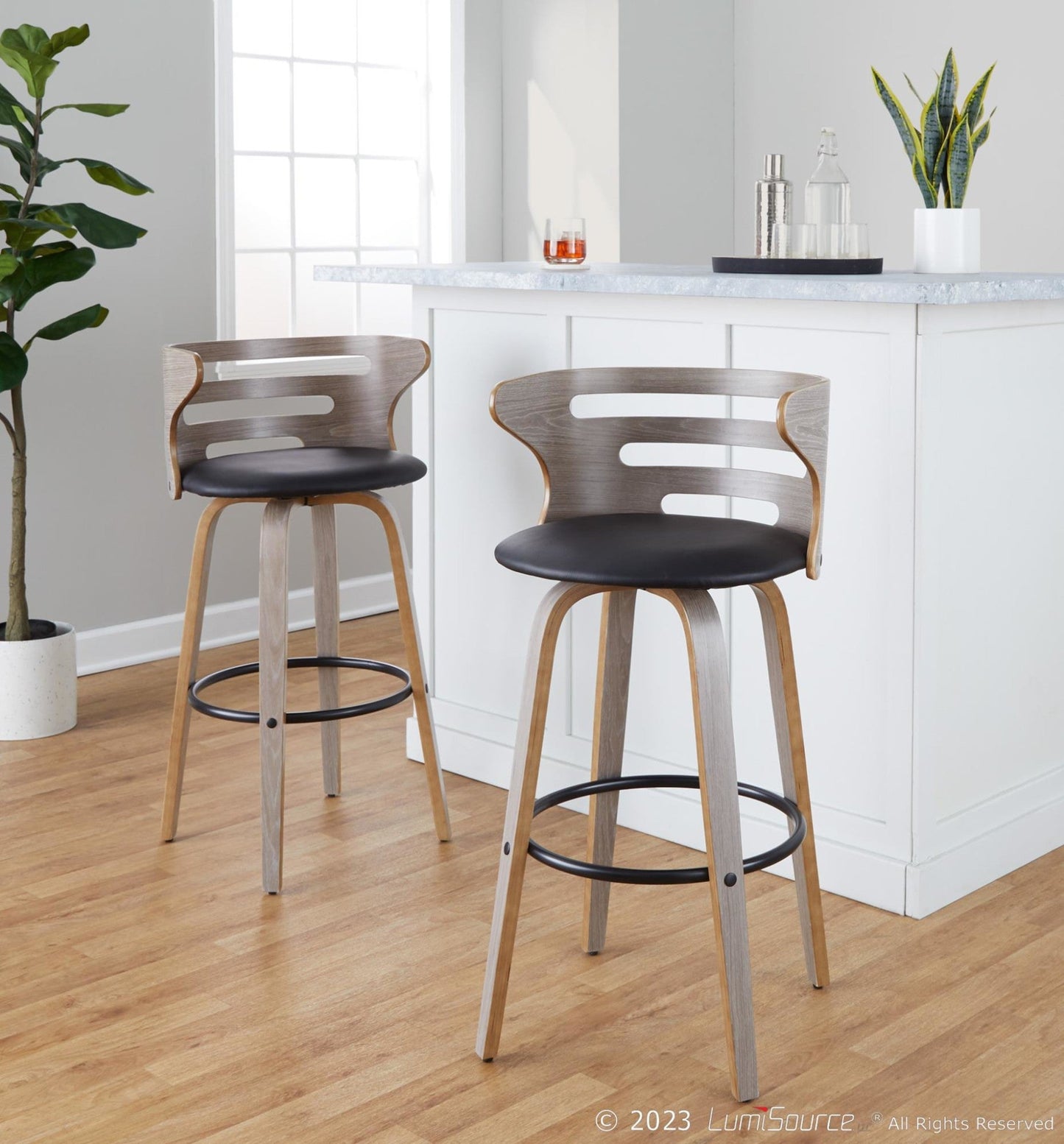 Majestic Office Furniture 30" Fixed-Height Barstool - Set of 2
