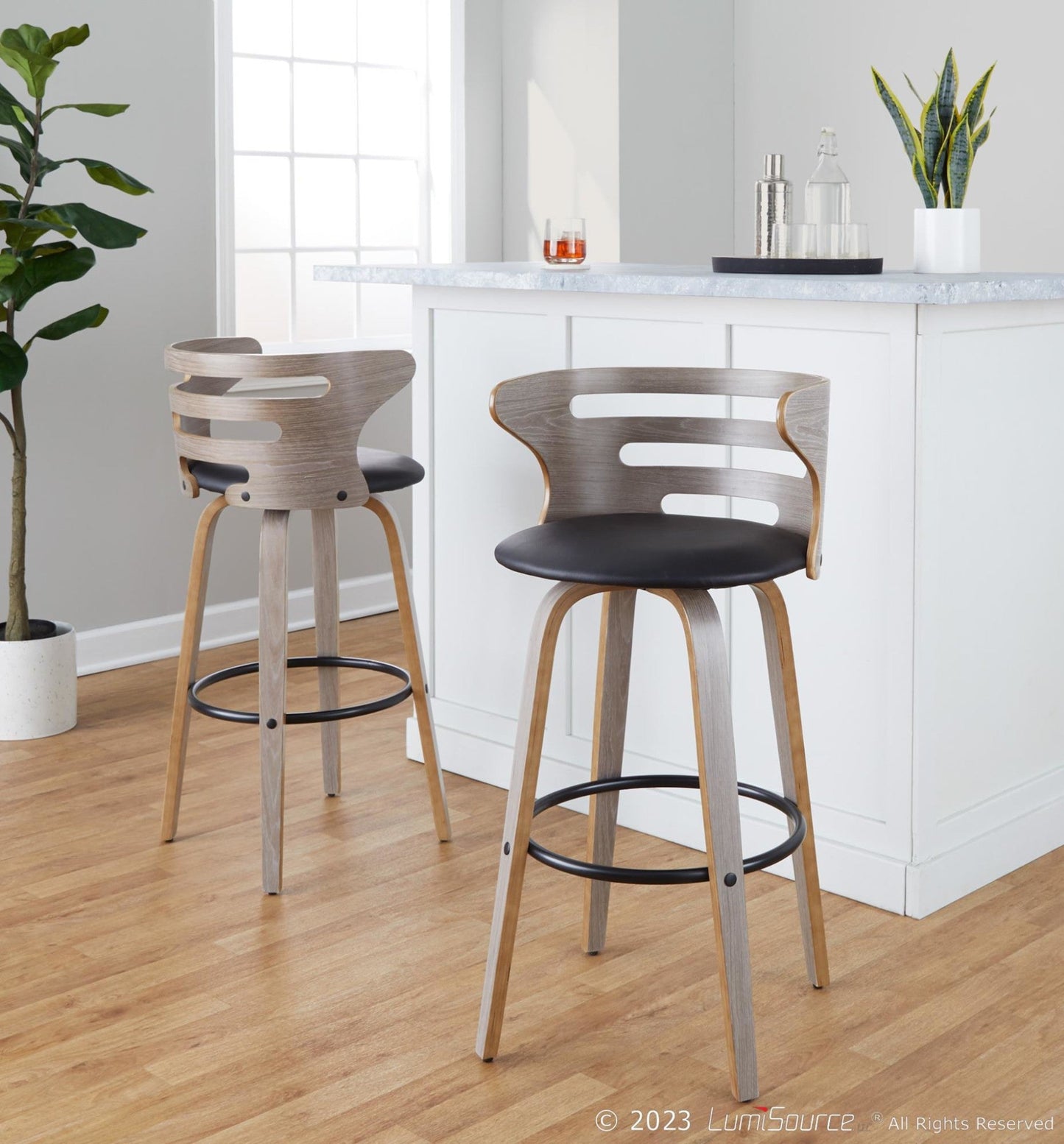 Majestic Office Furniture 30" Fixed-Height Barstool - Set of 2