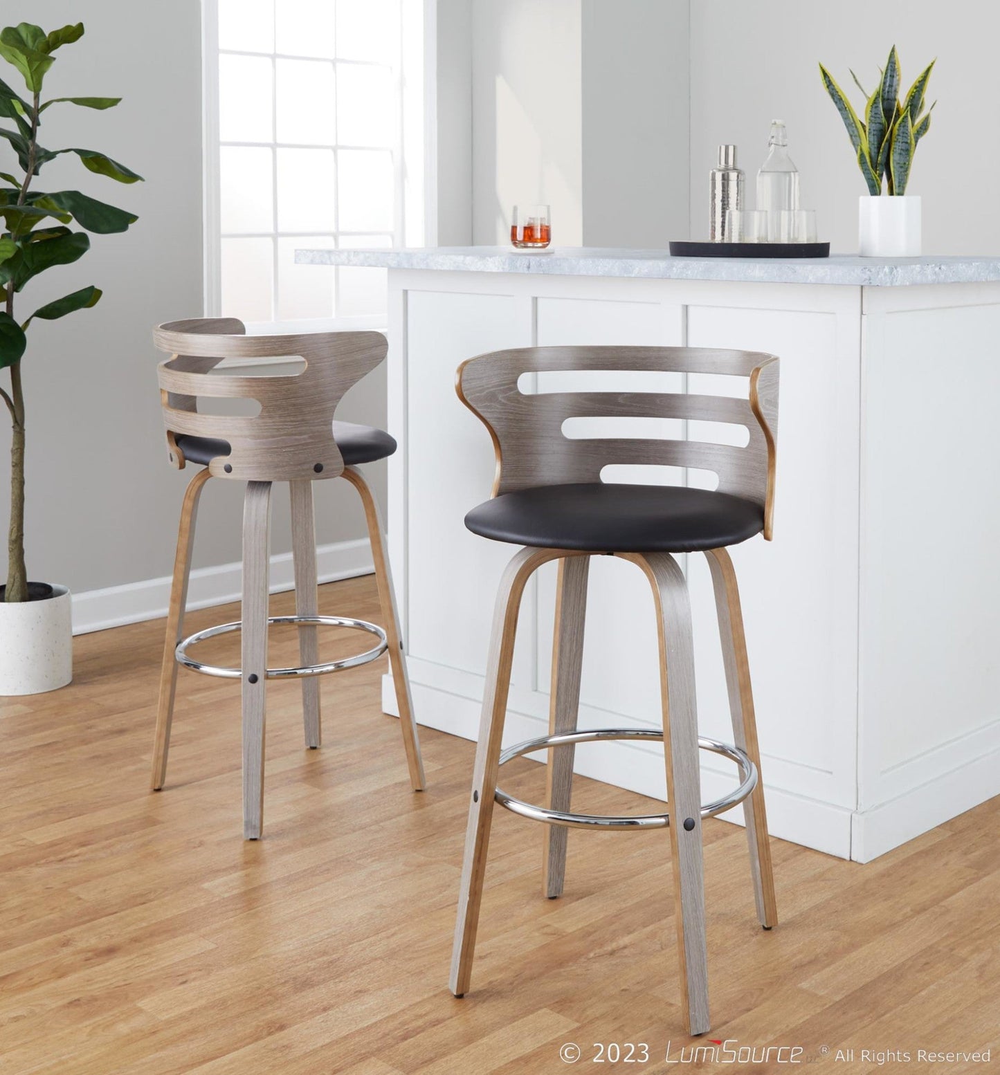 Majestic Office Furniture 30" Fixed-Height Barstool - Set of 2