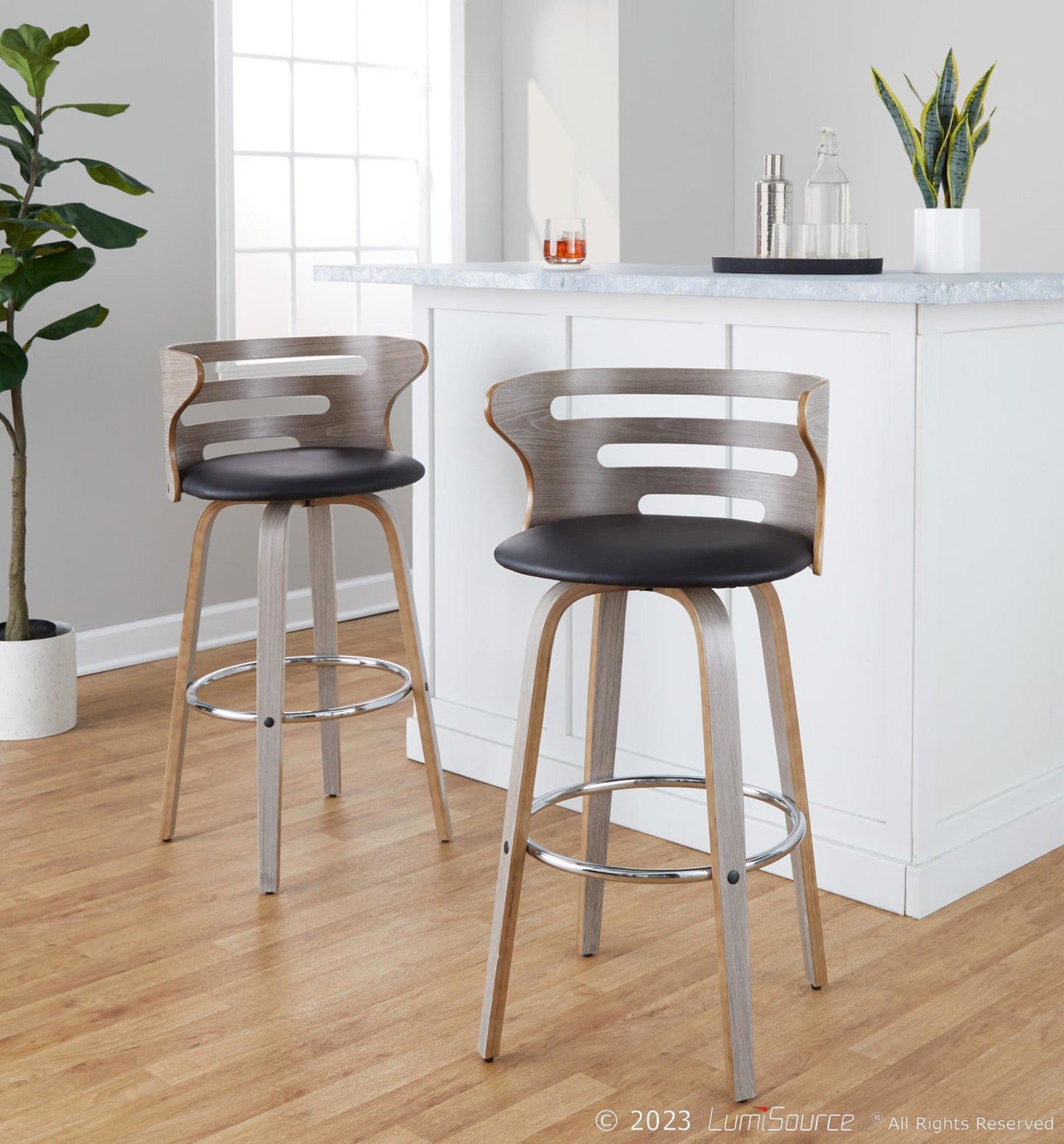 Majestic Office Furniture 30" Fixed-Height Barstool - Set of 2