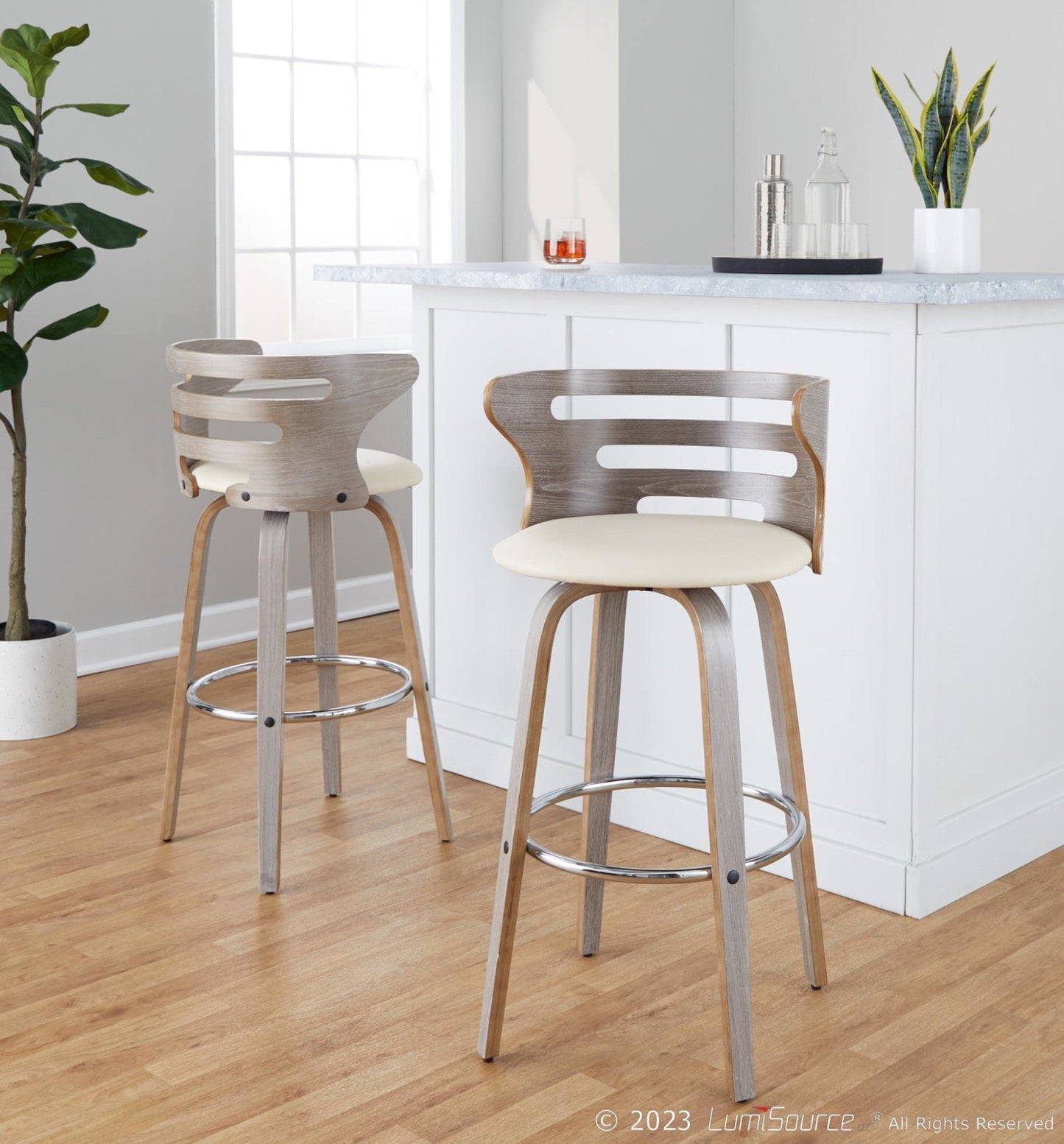 Majestic Office Furniture 30" Fixed-Height Barstool - Set of 2