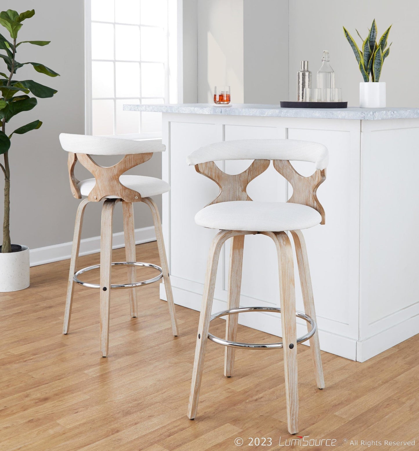 Majestic Office Furniture 30" Fixed-Height Barstool - Set of 2
