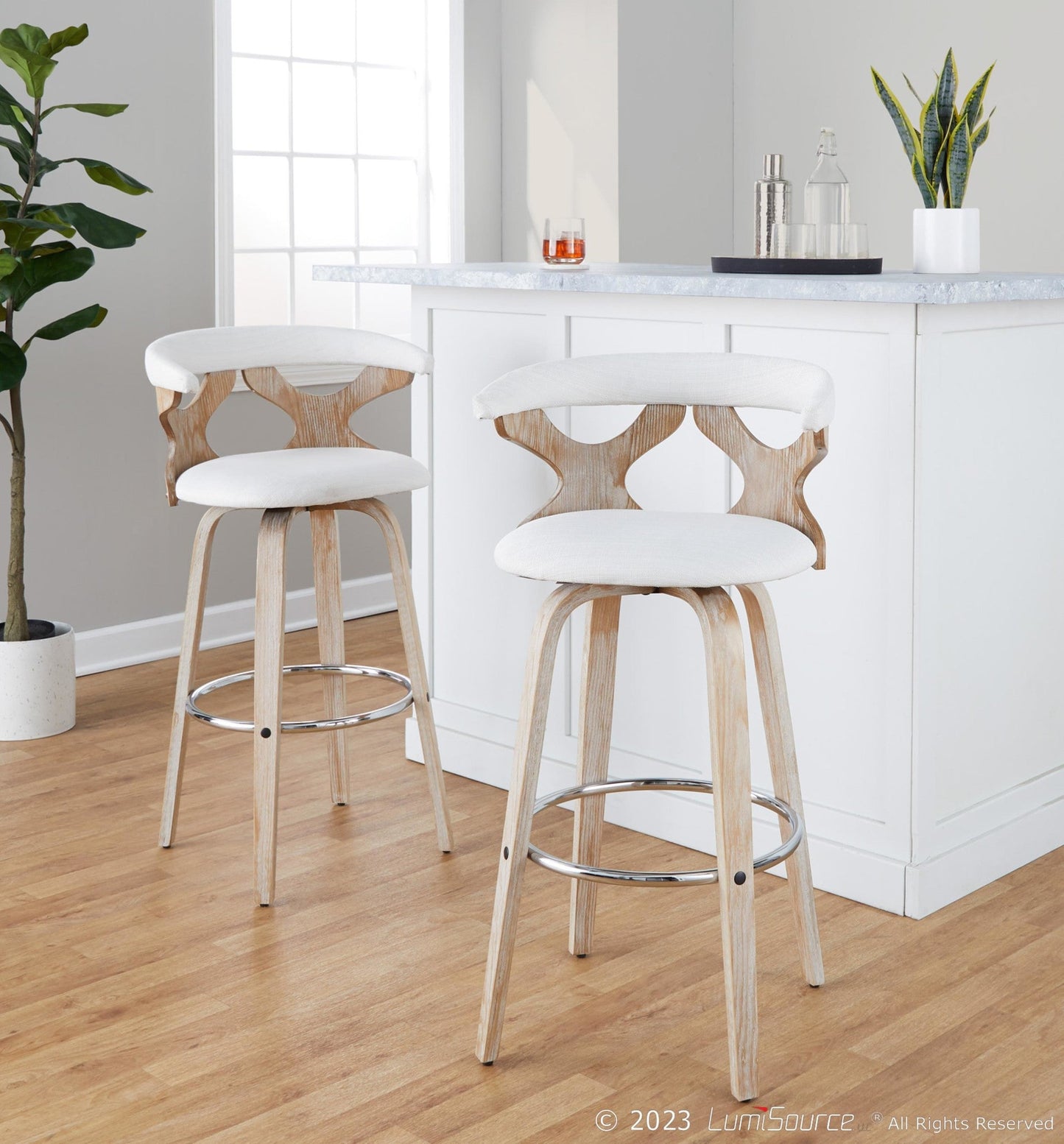 Majestic Office Furniture 30" Fixed-Height Barstool - Set of 2