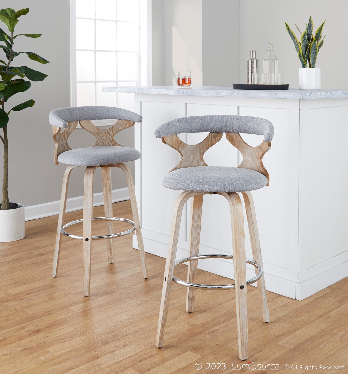 Majestic Office Furniture 30" Fixed-Height Barstool - Set of 2