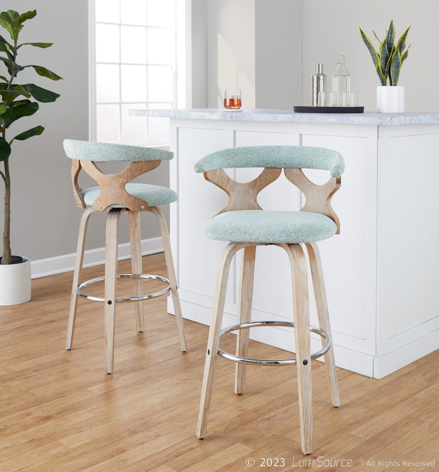 Majestic Office Furniture 30" Fixed-Height Barstool - Set of 2