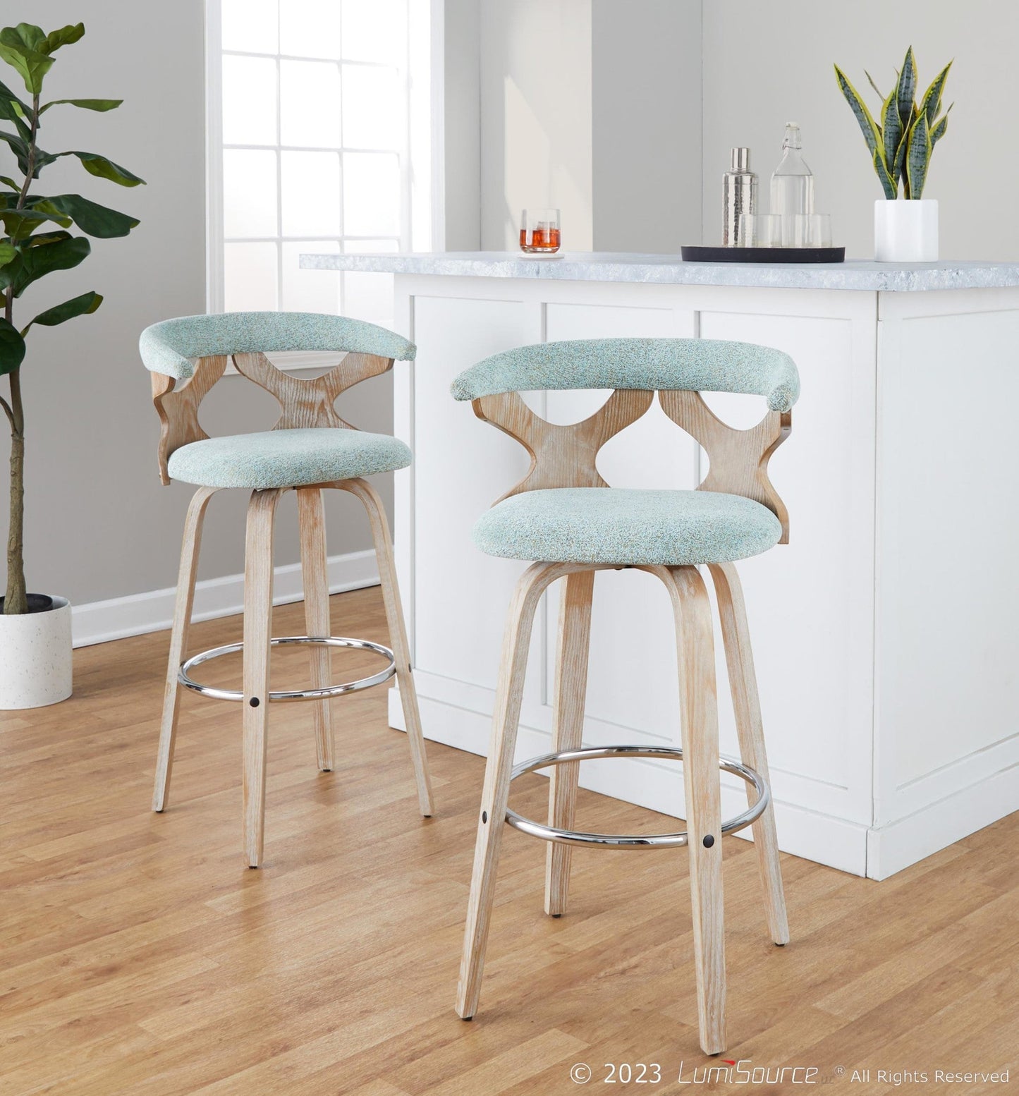 Majestic Office Furniture 30" Fixed-Height Barstool - Set of 2