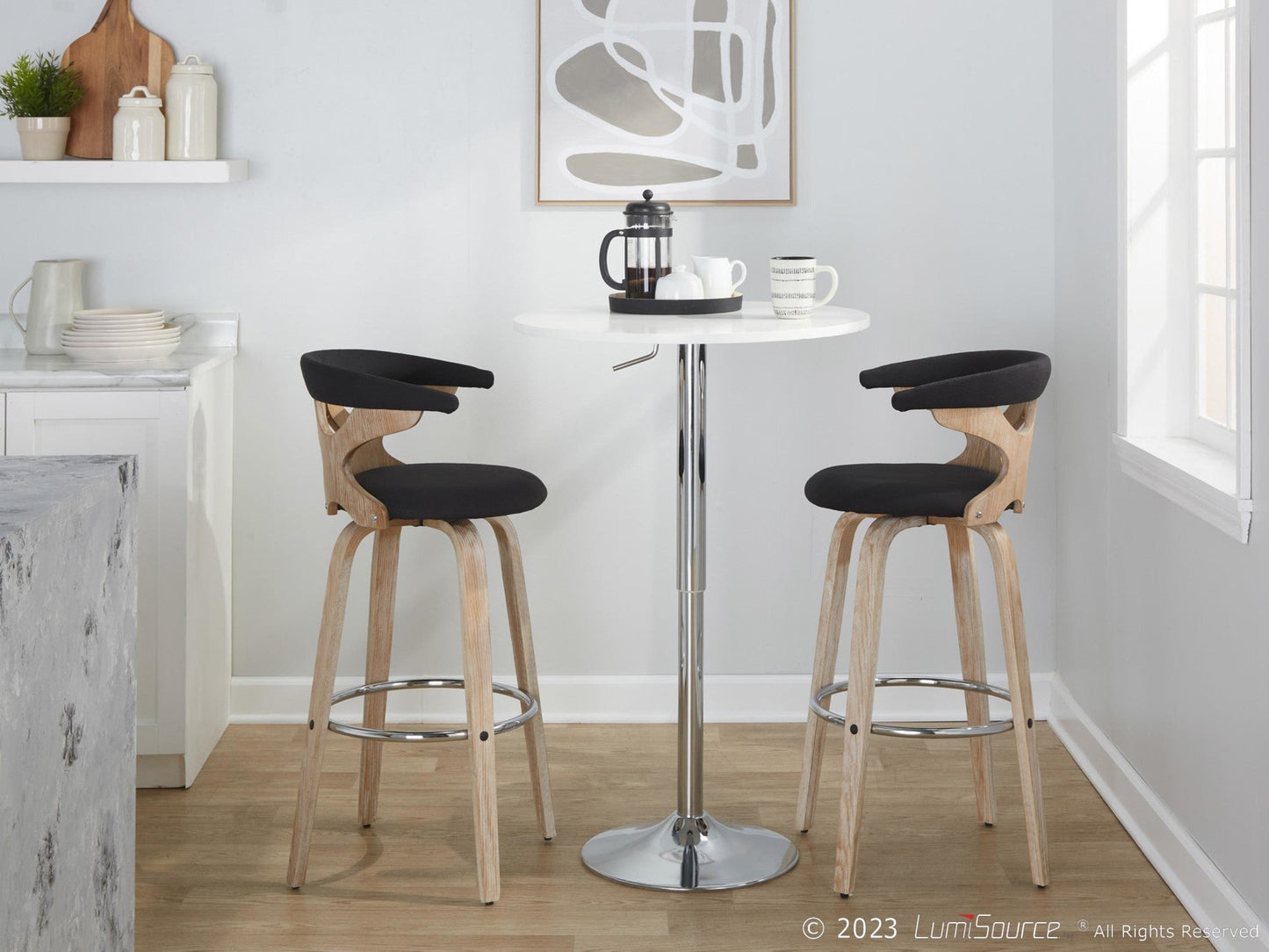 Majestic Office Furniture 30" Fixed-Height Barstool - Set of 2