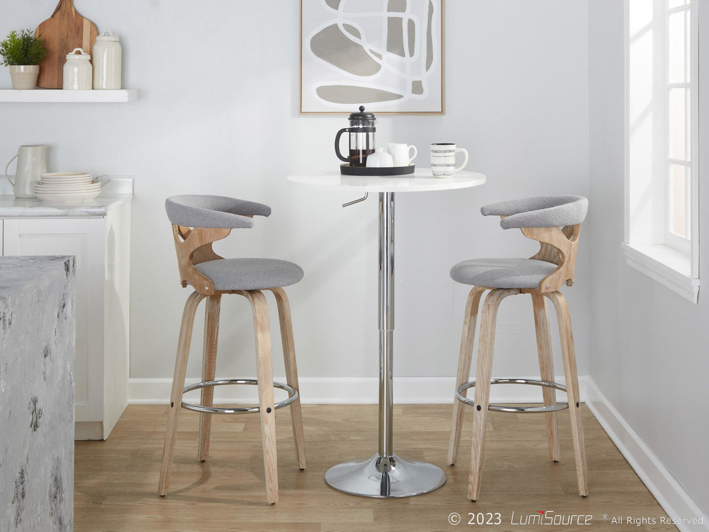 Majestic Office Furniture 30" Fixed-Height Barstool - Set of 2