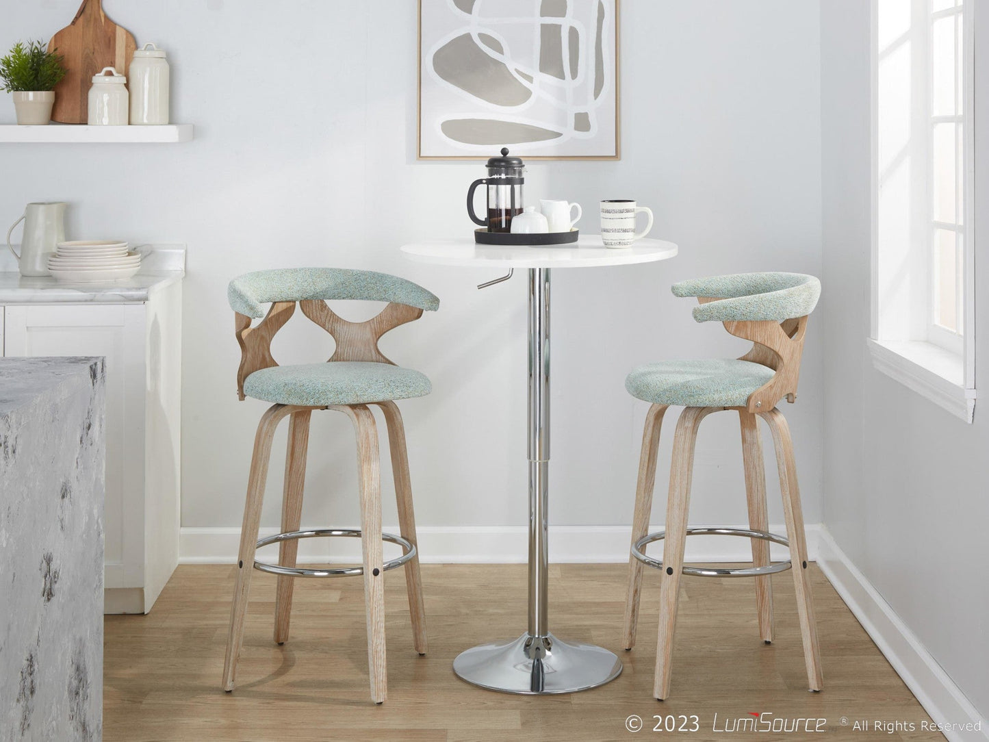 Majestic Office Furniture 30" Fixed-Height Barstool - Set of 2