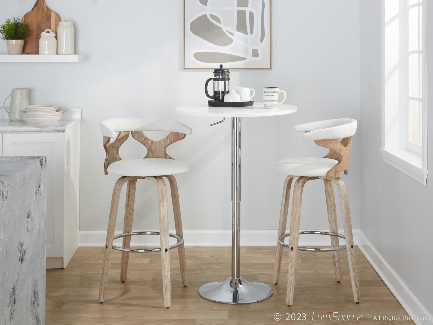 Majestic Office Furniture 30" Fixed-Height Barstool - Set of 2