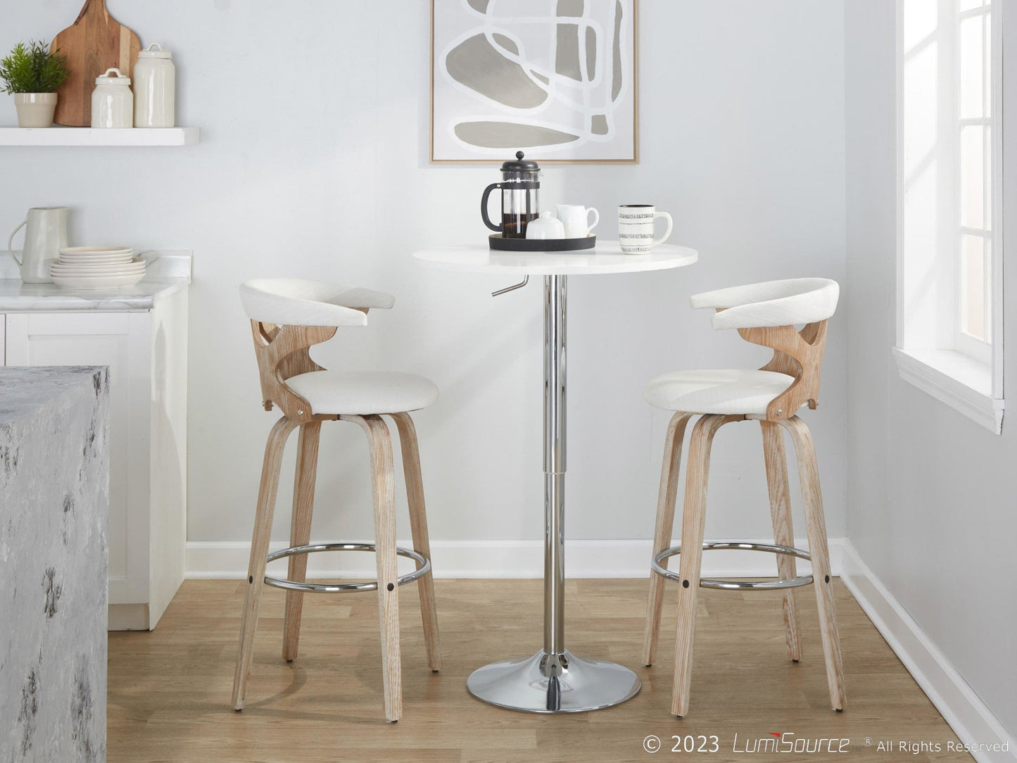 Majestic Office Furniture 30" Fixed-Height Barstool - Set of 2