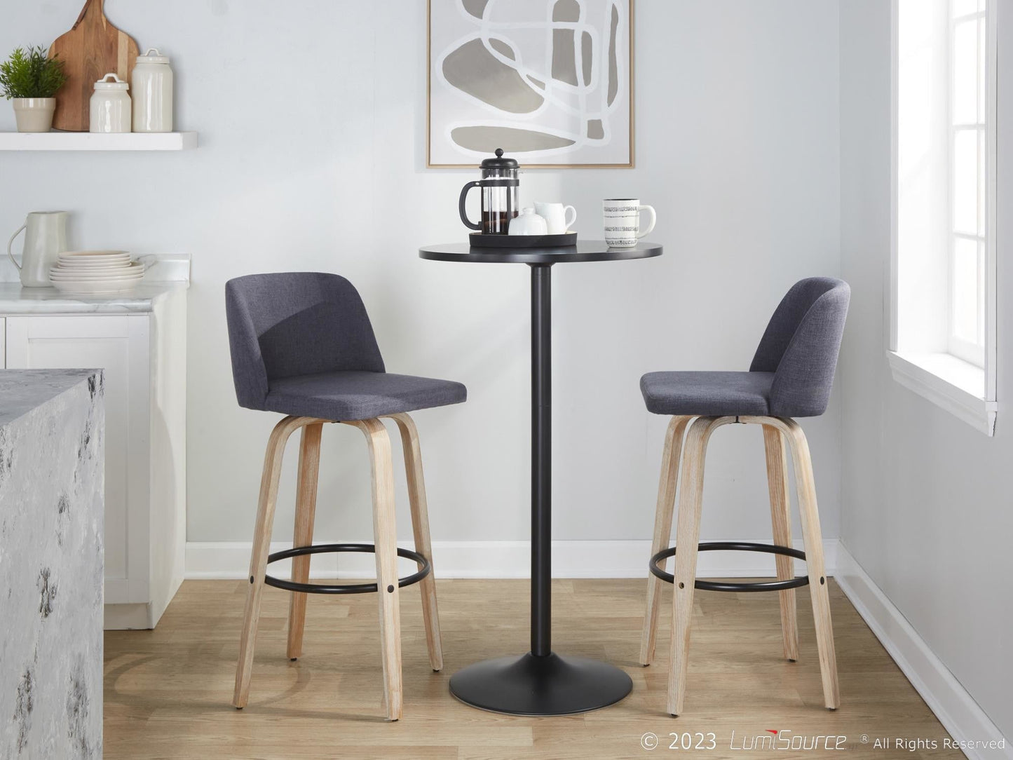 Majestic Office Furniture 30" Fixed-Height Barstool - Set of 2